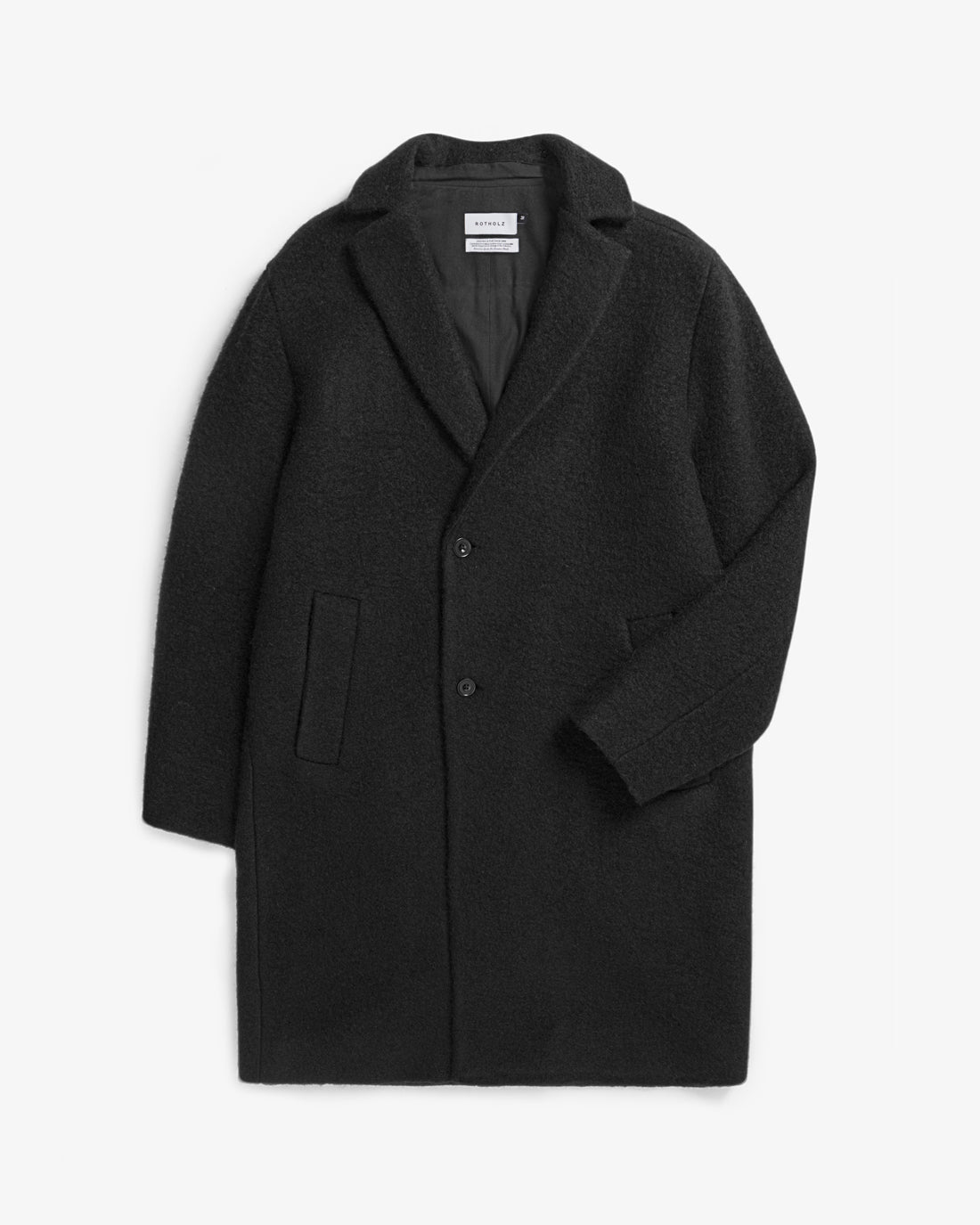 Organic Wool Blend Coat - Black