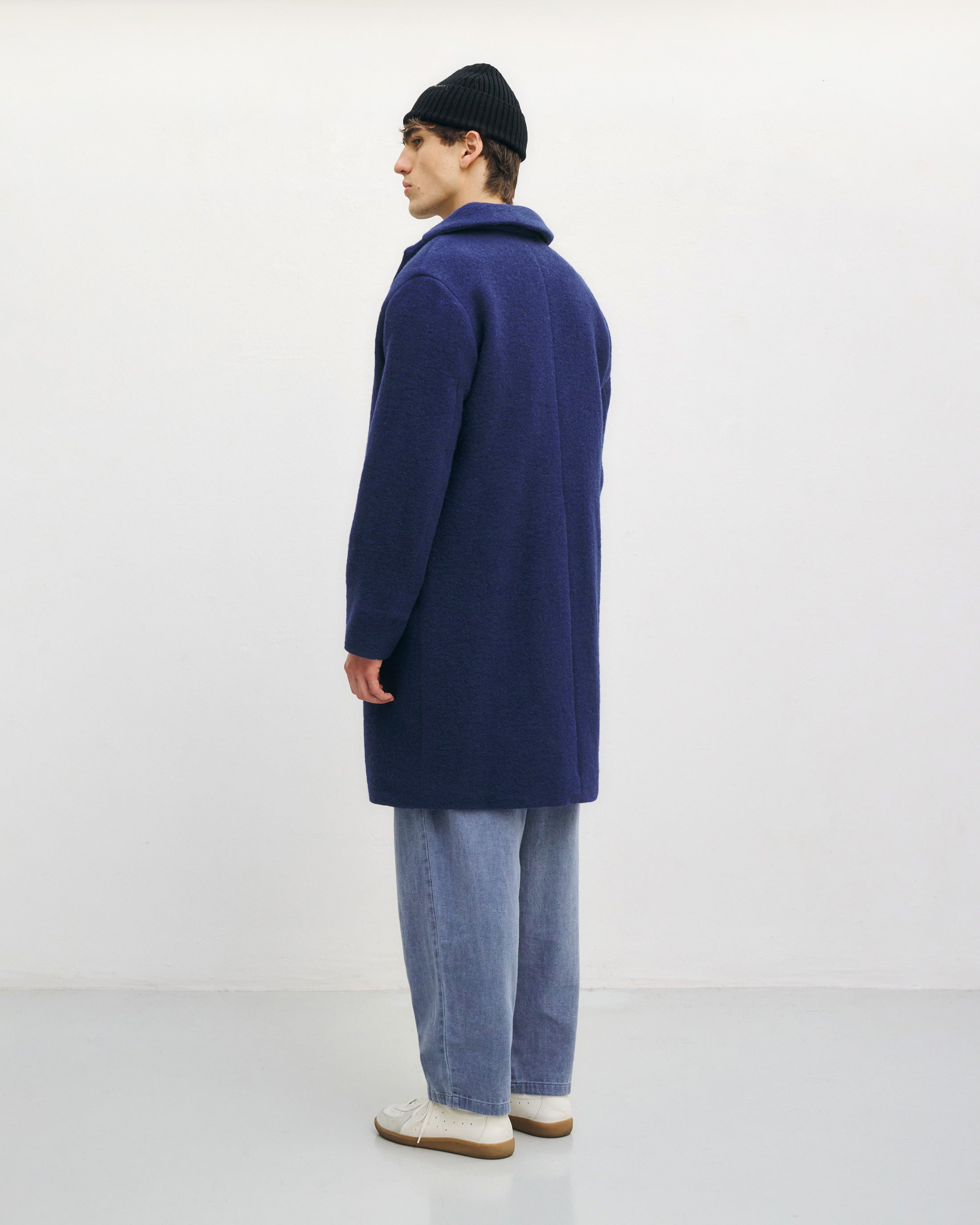 Organic Wool Blend Coat - Royal Blue