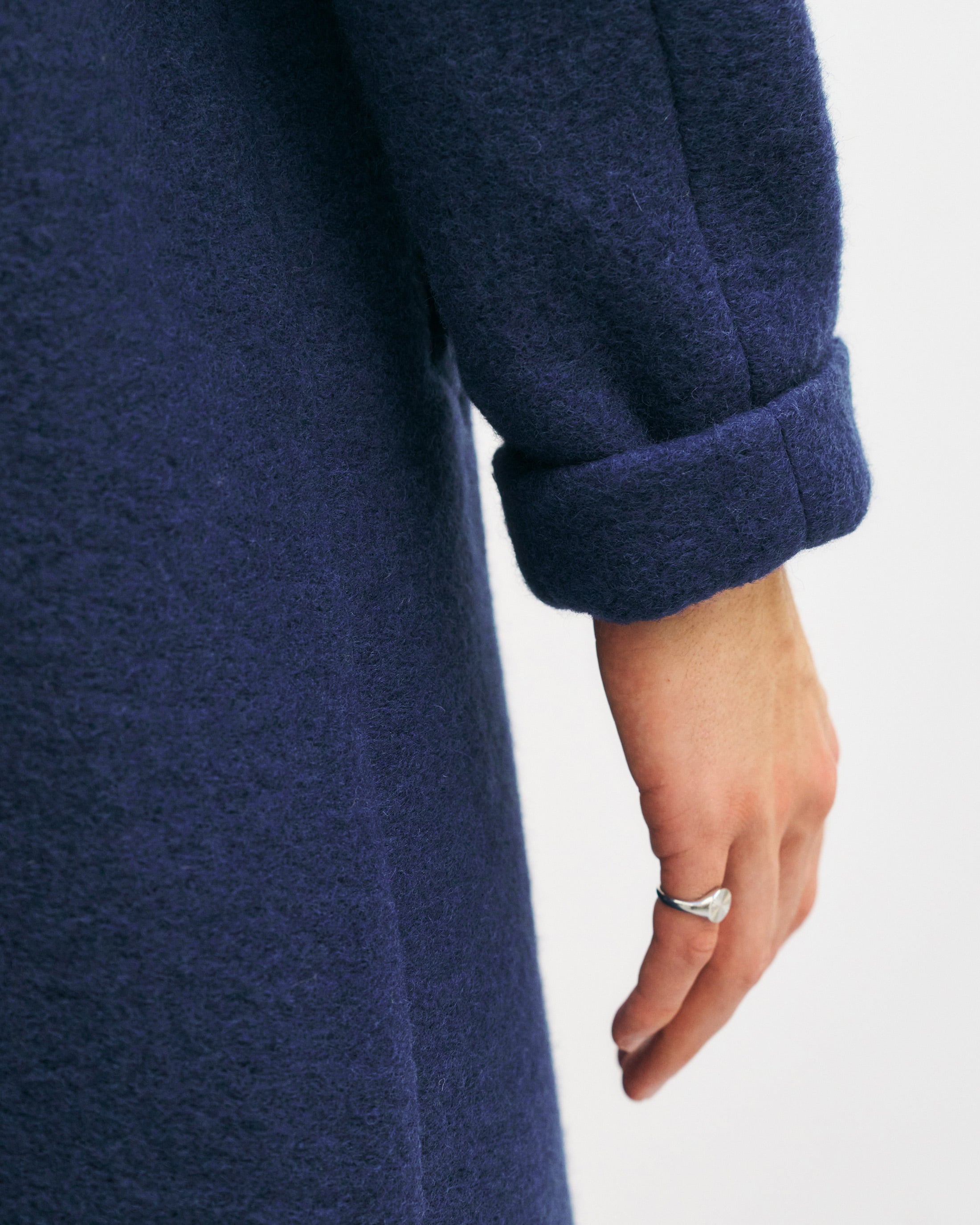 Organic Wool Blend Coat - Royal Blue