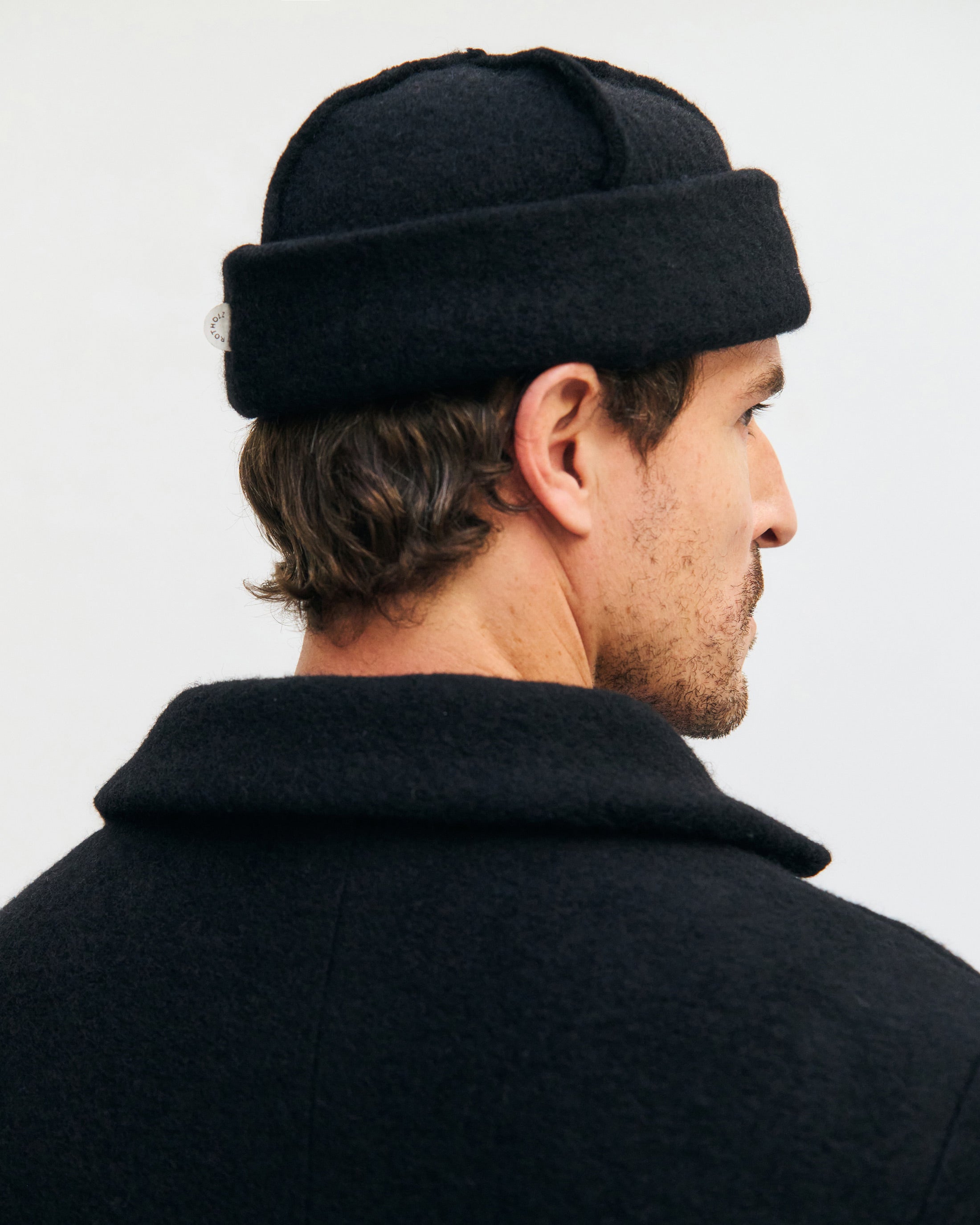 Organic Wool Blend Coat - Black