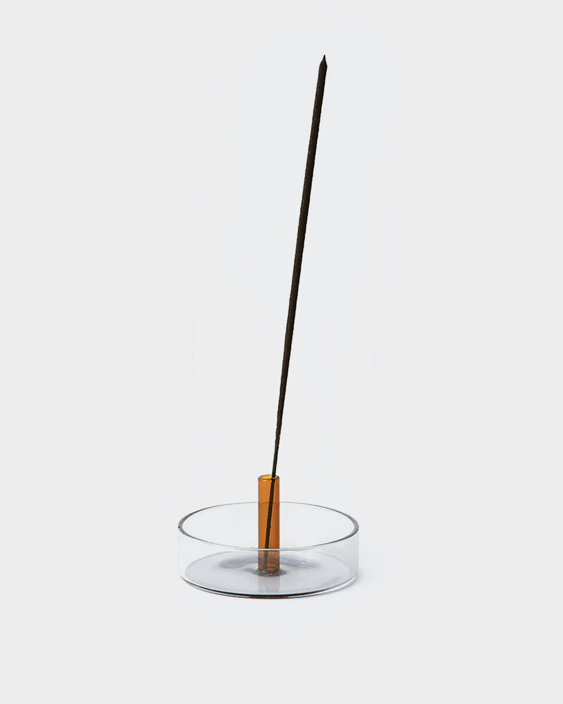 GLASS INCENSE STICK HOLDER – AMBER