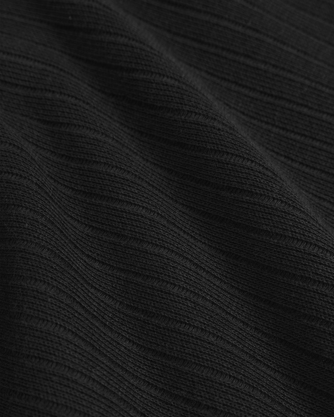 Heavyweight mockneck long-sleeved shirt made of organic cotton - Black