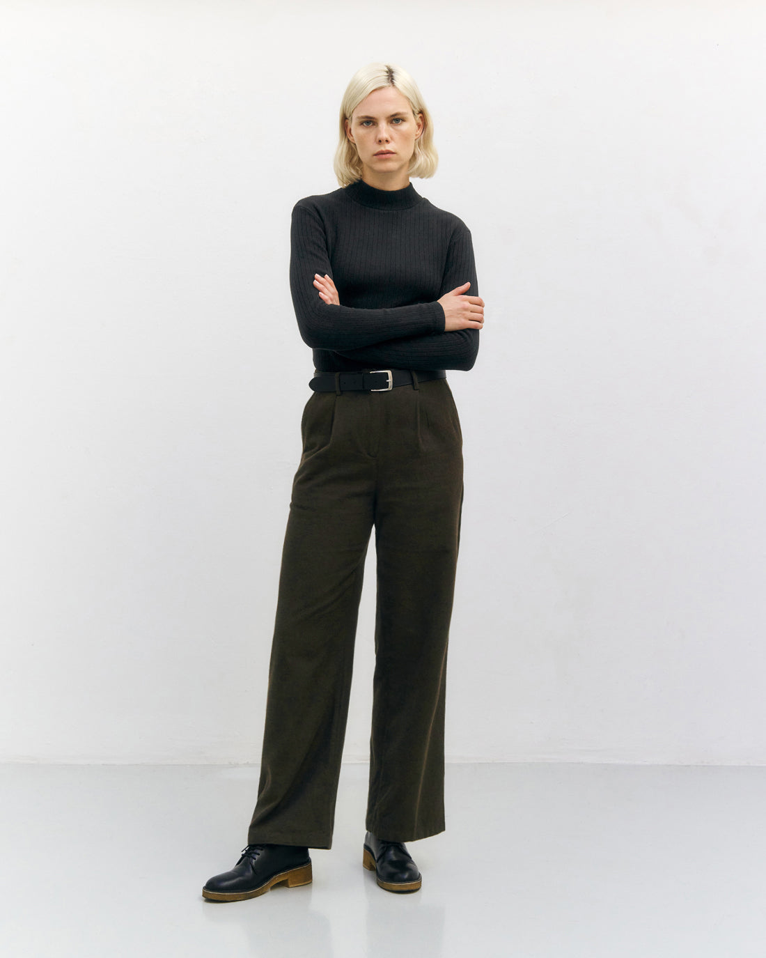 Organic Cotton Mockneck Longsleeve - Black