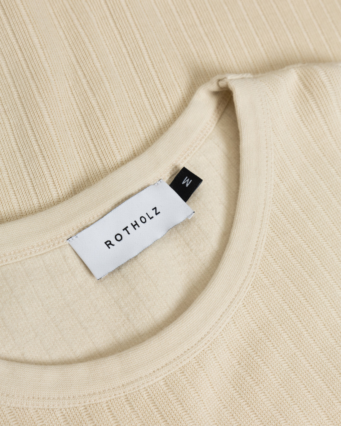 Ribbed T-Shirt Organic Cotton - Cream