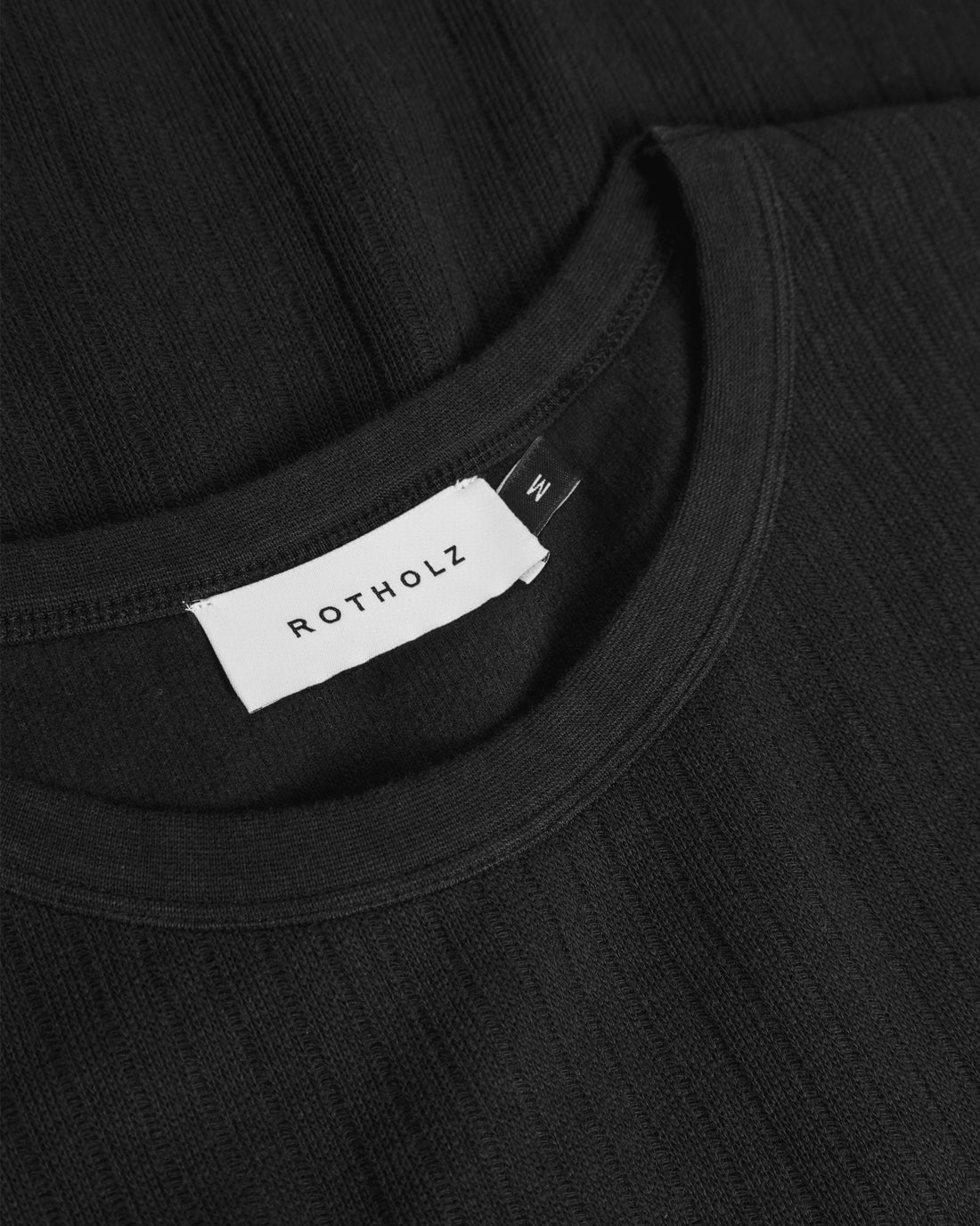 Ribbed T-Shirt Organic Cotton - Black