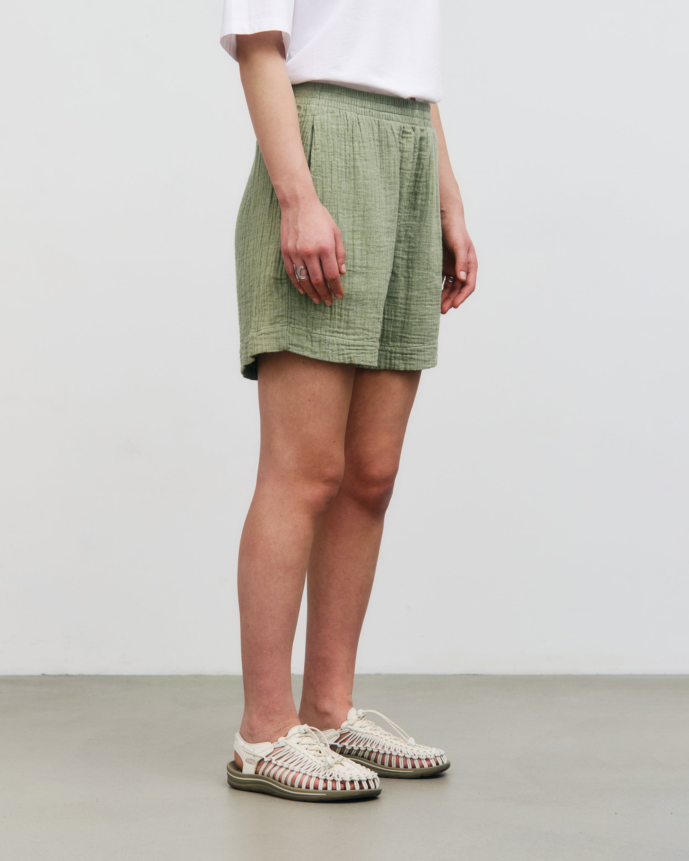 Women's Shorts Organic Cotton - Green Mist