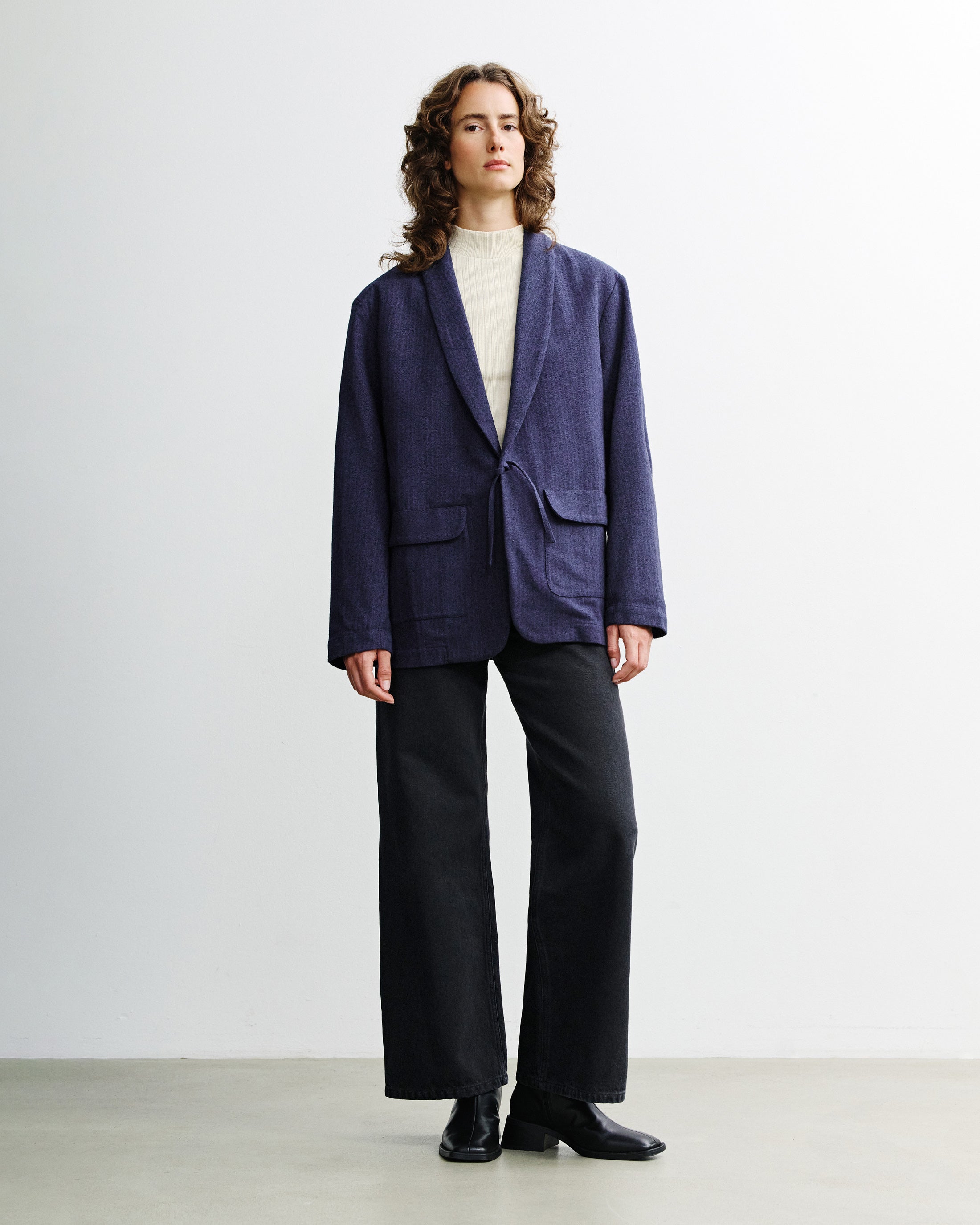 Kimono Blazer Organic Cotton - Blue
