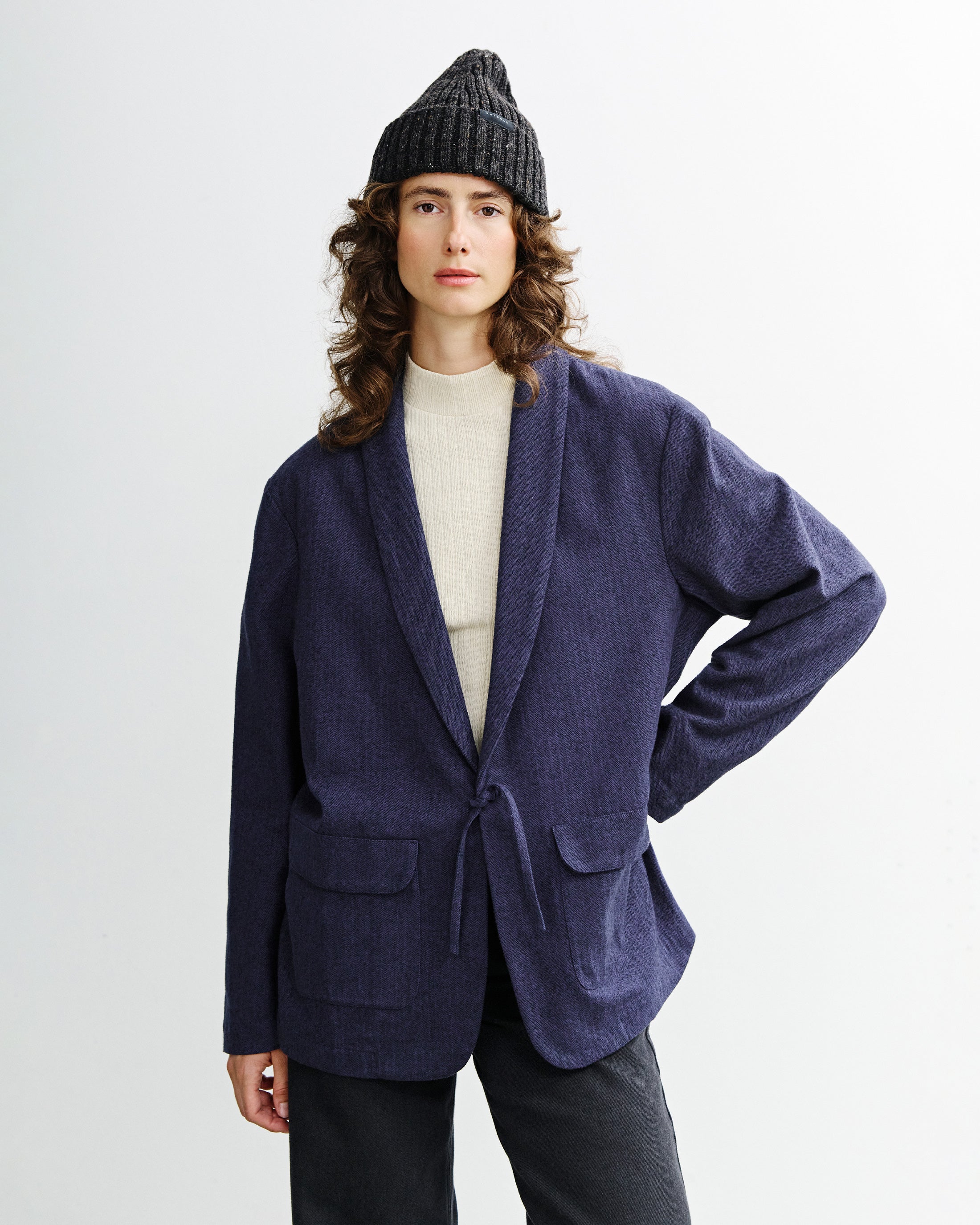 Kimono Blazer Organic Cotton - Blue