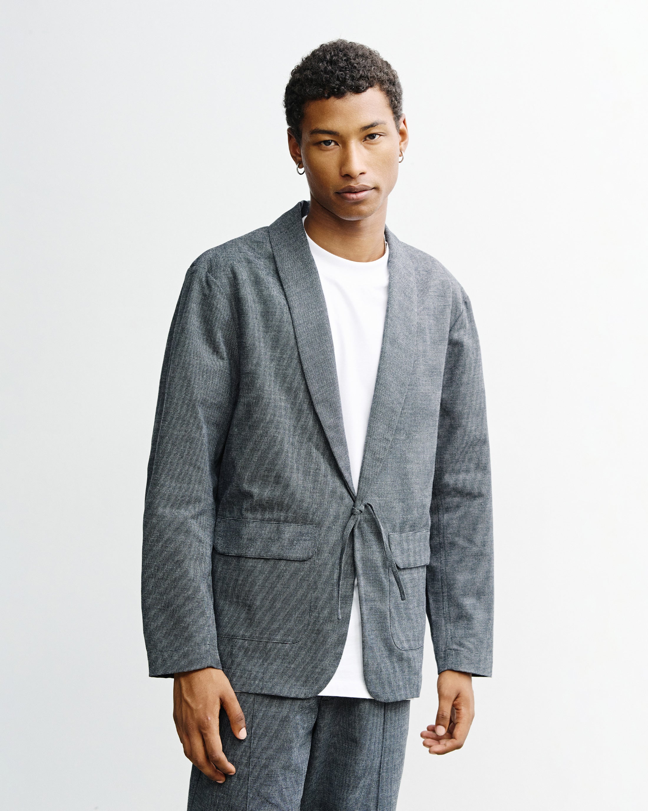 Kimono Blazer Organic Cotton - Grey Marl