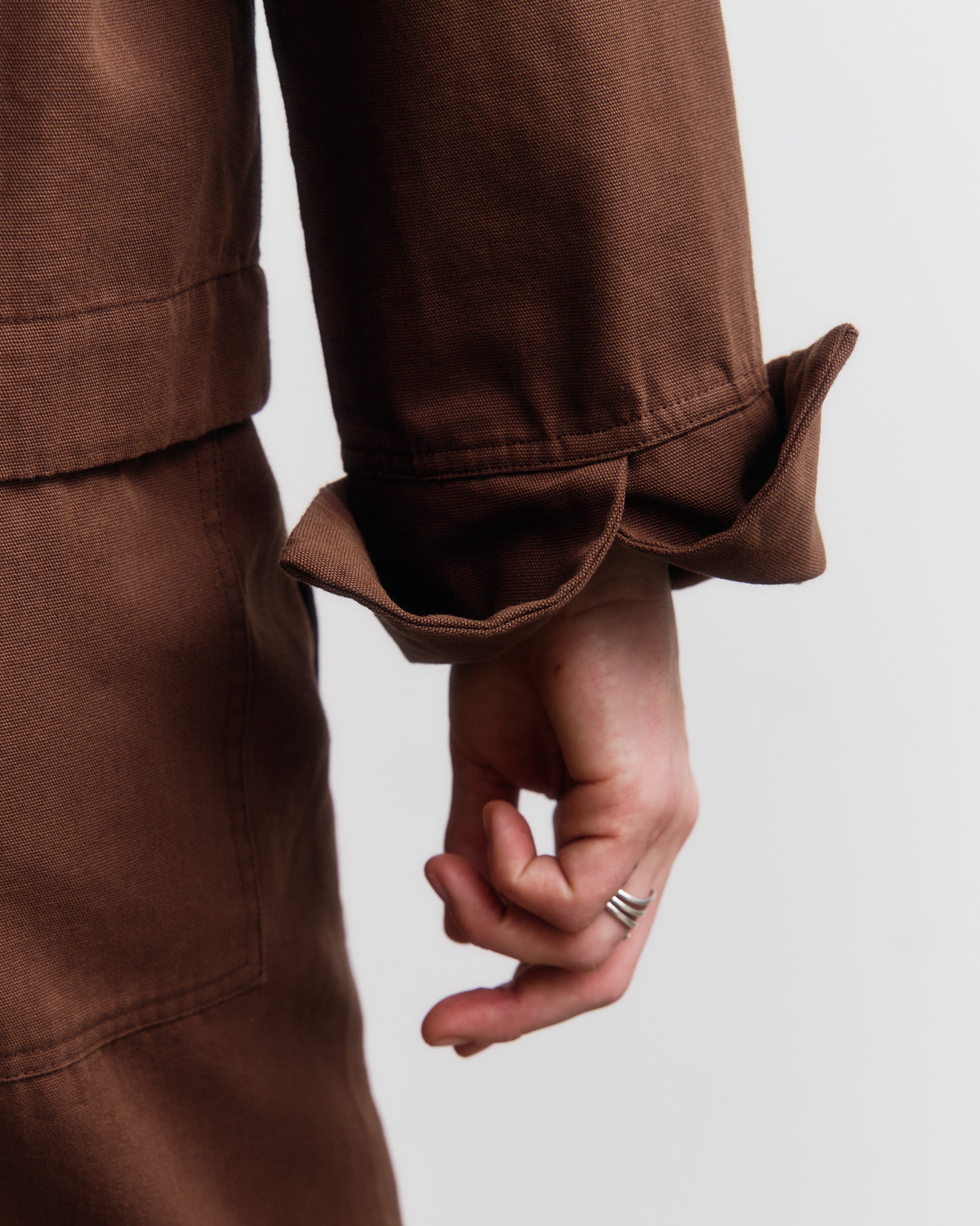 Kimono Jacke Bio Baumwolle - Braun