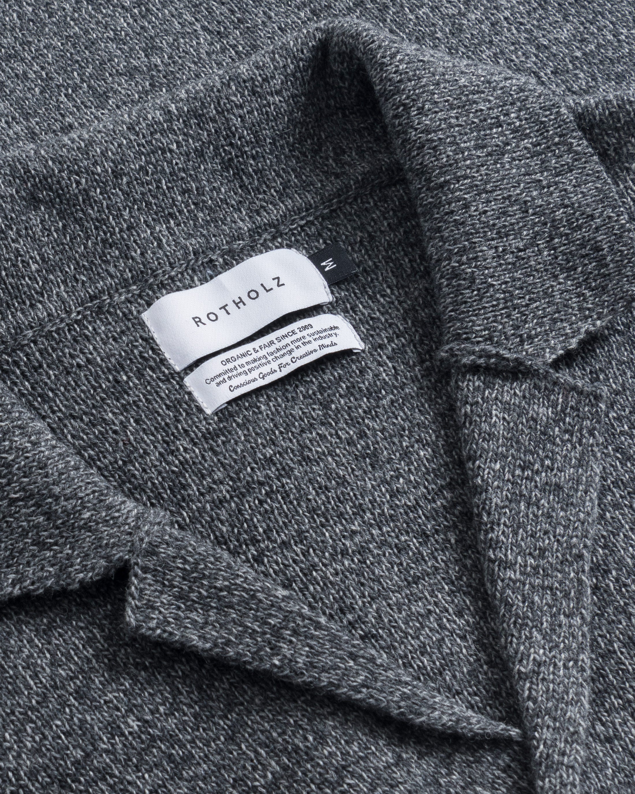 Recycled Wool Cardigan - Grey Marl