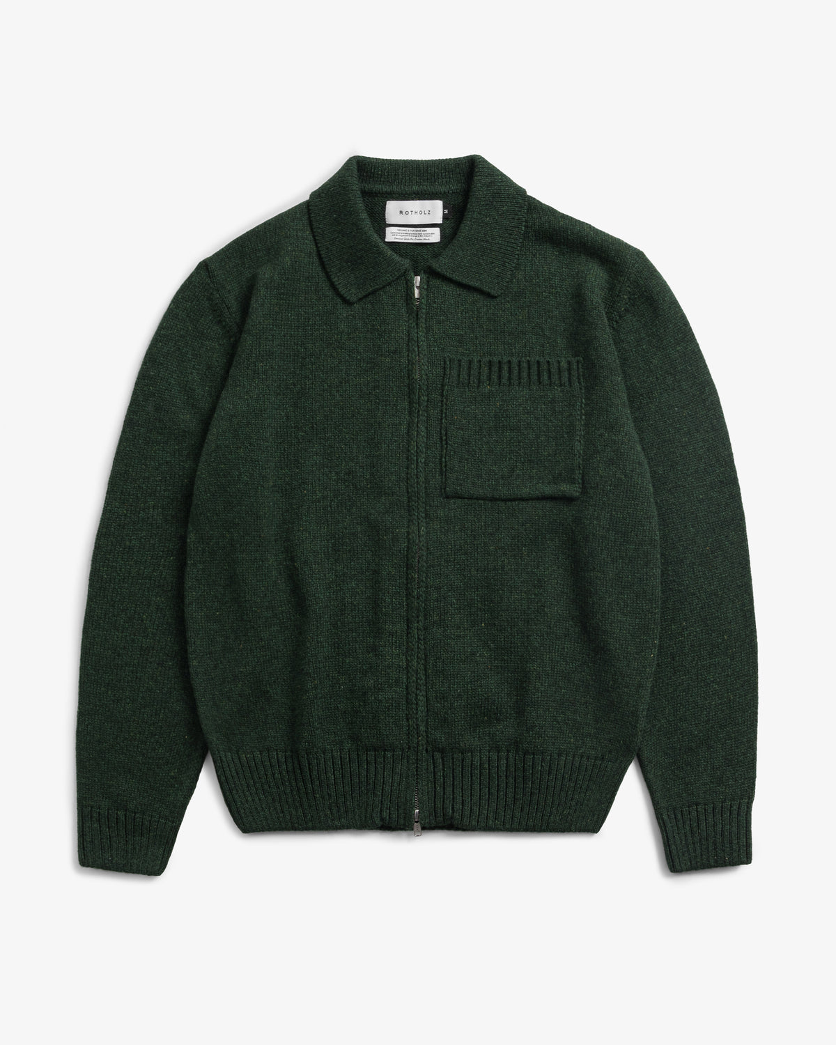 Polo Zip-Jacket Recycled Wool - Green