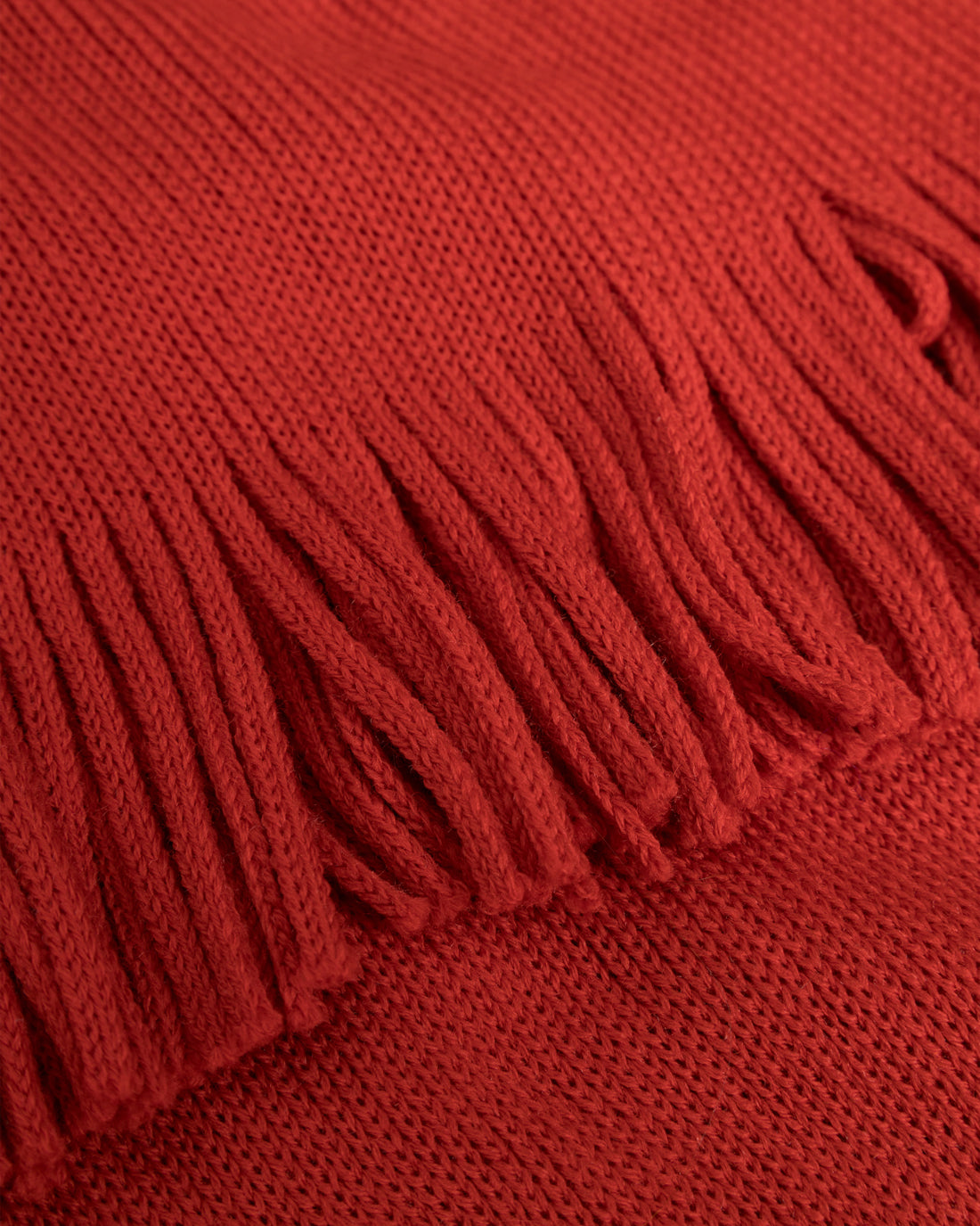 Merino wool knitted scarf - Red