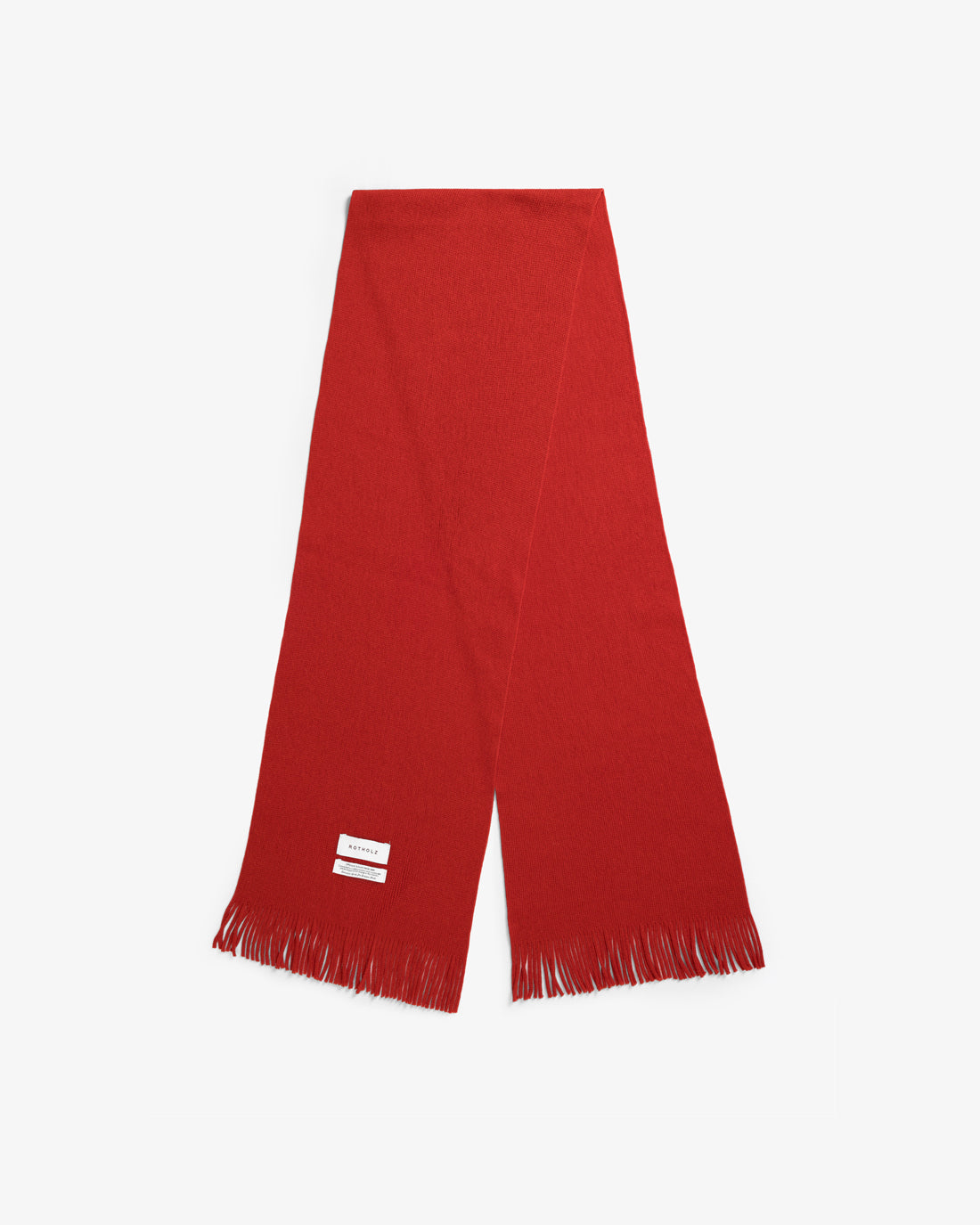 Merino wool knitted scarf - Red