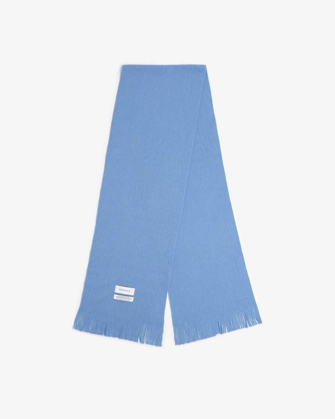 Merino wool knitted scarf - light blue