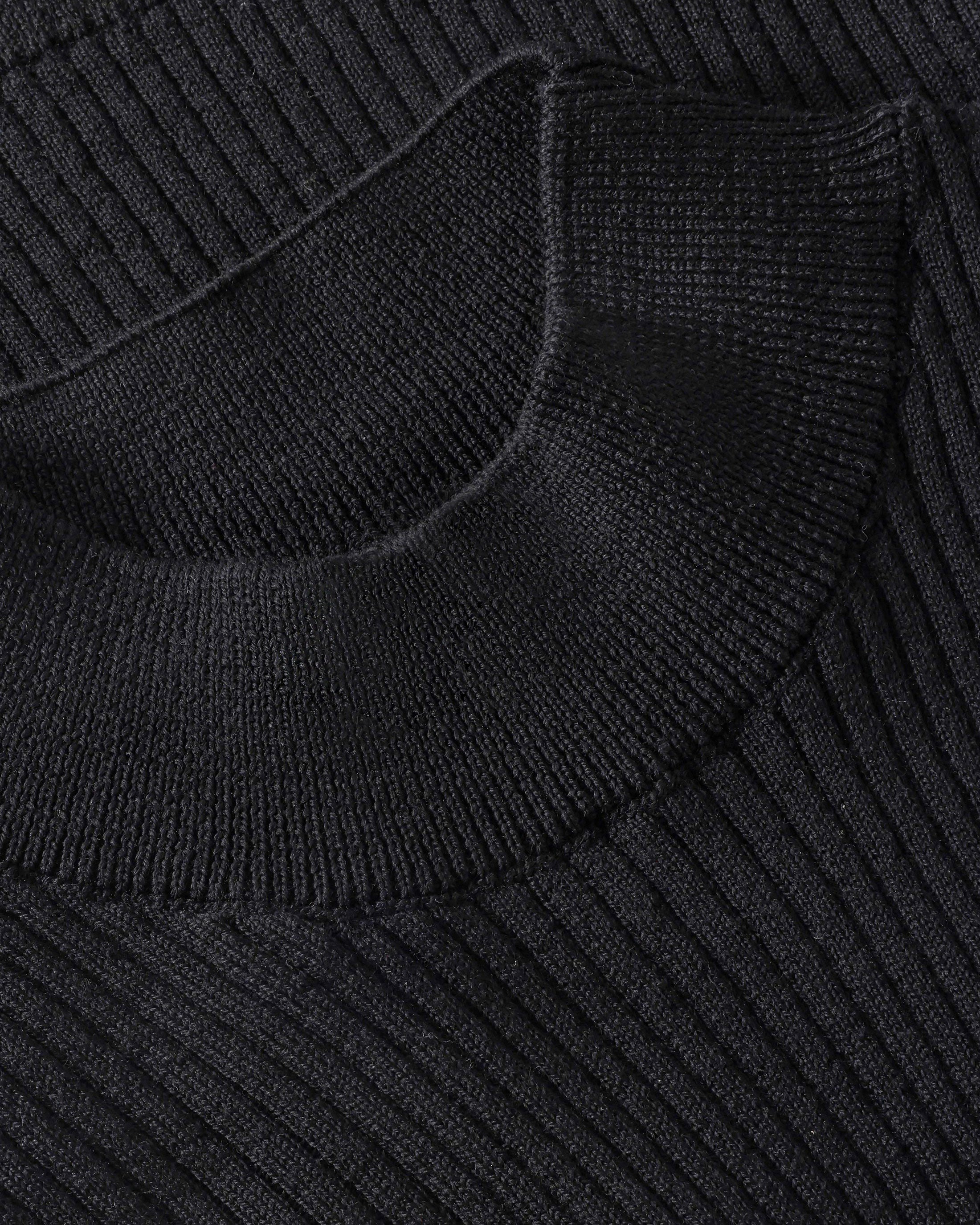 Merino Strick Singlet - Schwarz