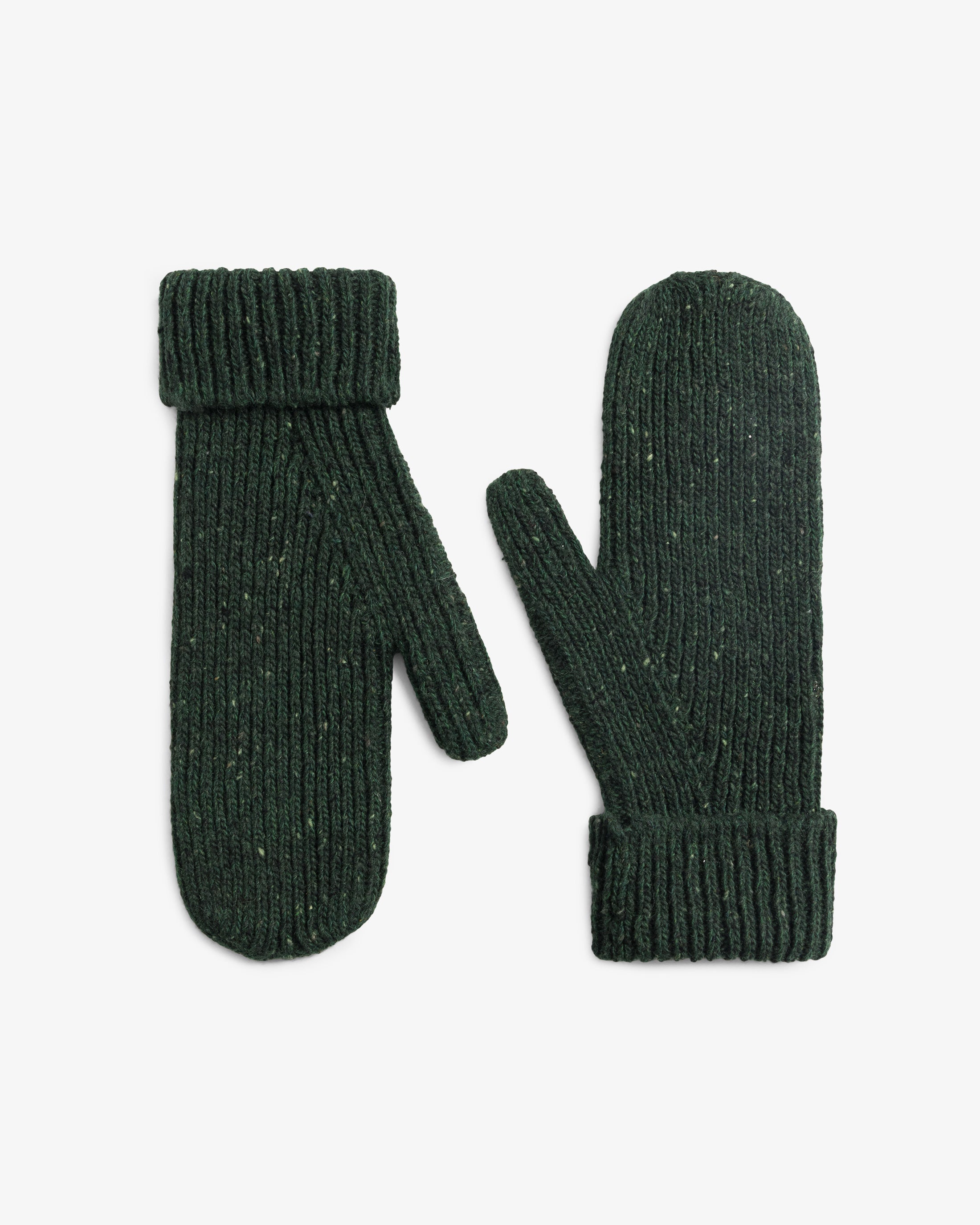 Knitted Mittens - Speckled Green FW26