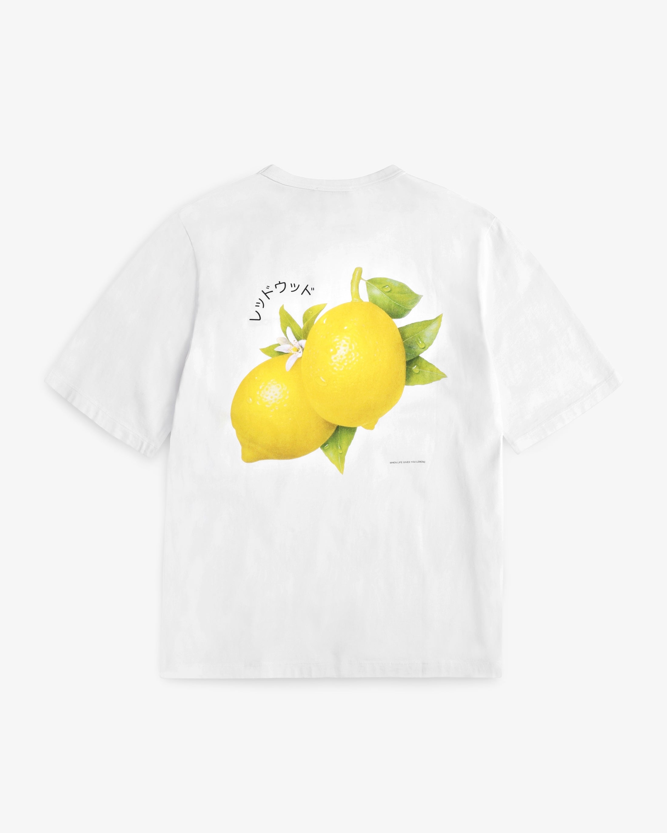 Lemon Print T-Shirt Organic Cotton - White