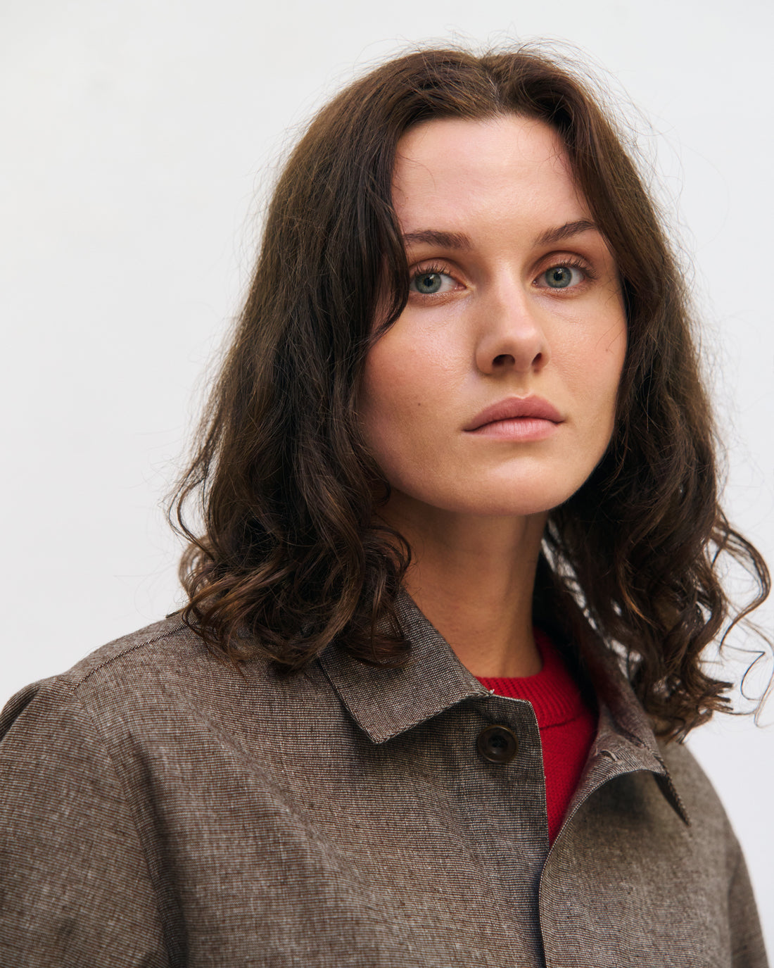 Lightweight jacket, organic cotton - canvas brown