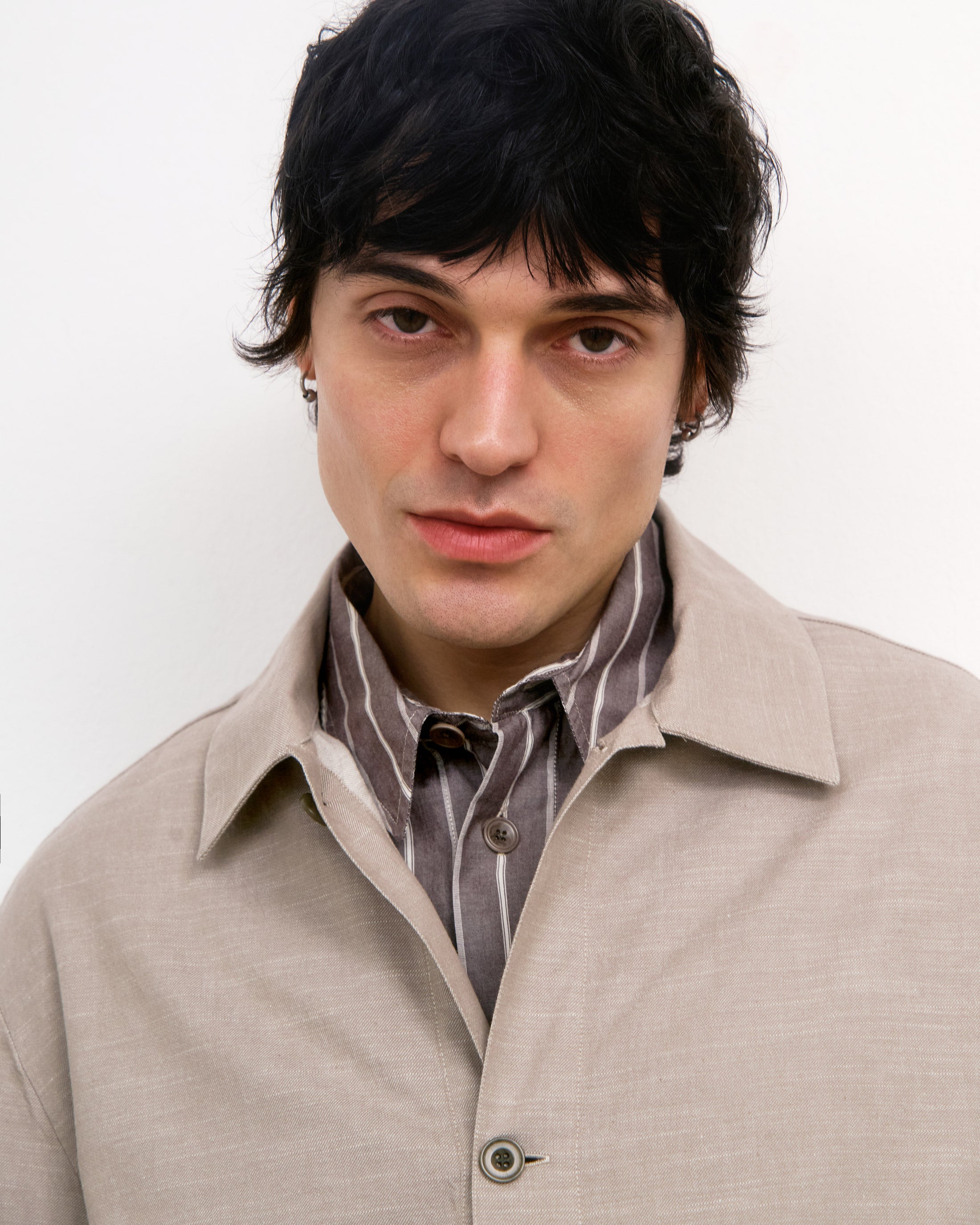 Light Overjacket Organic Cotton - Gray Brown