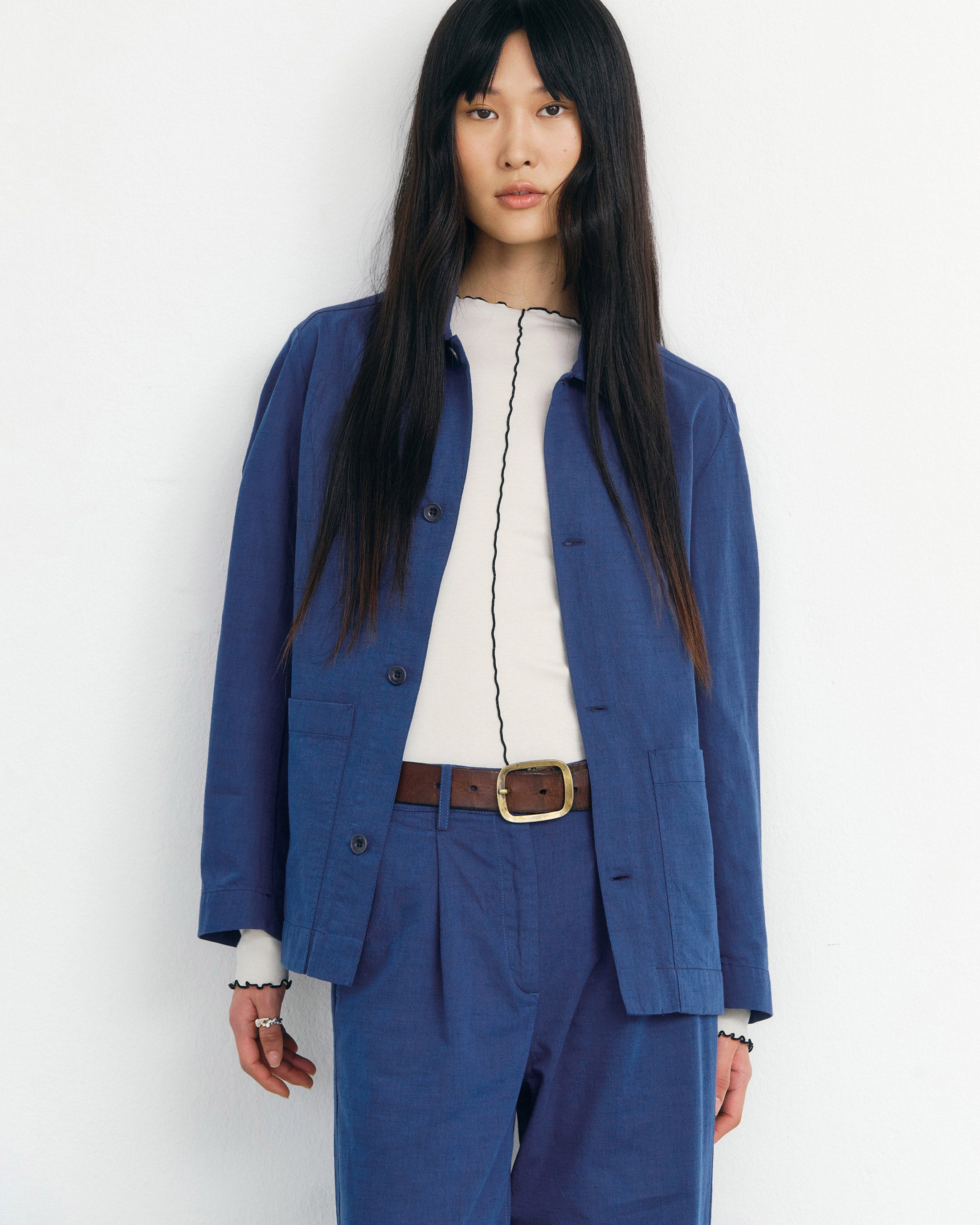 Leichte Workwear Jacke Bio Baumwolle - Blau