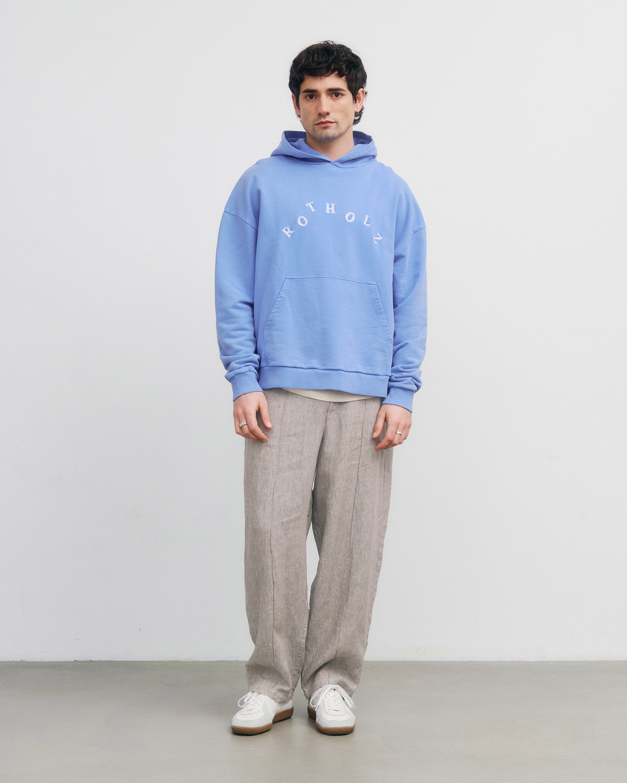 Logo Hoodie Bio Baumwolle - Hellblau