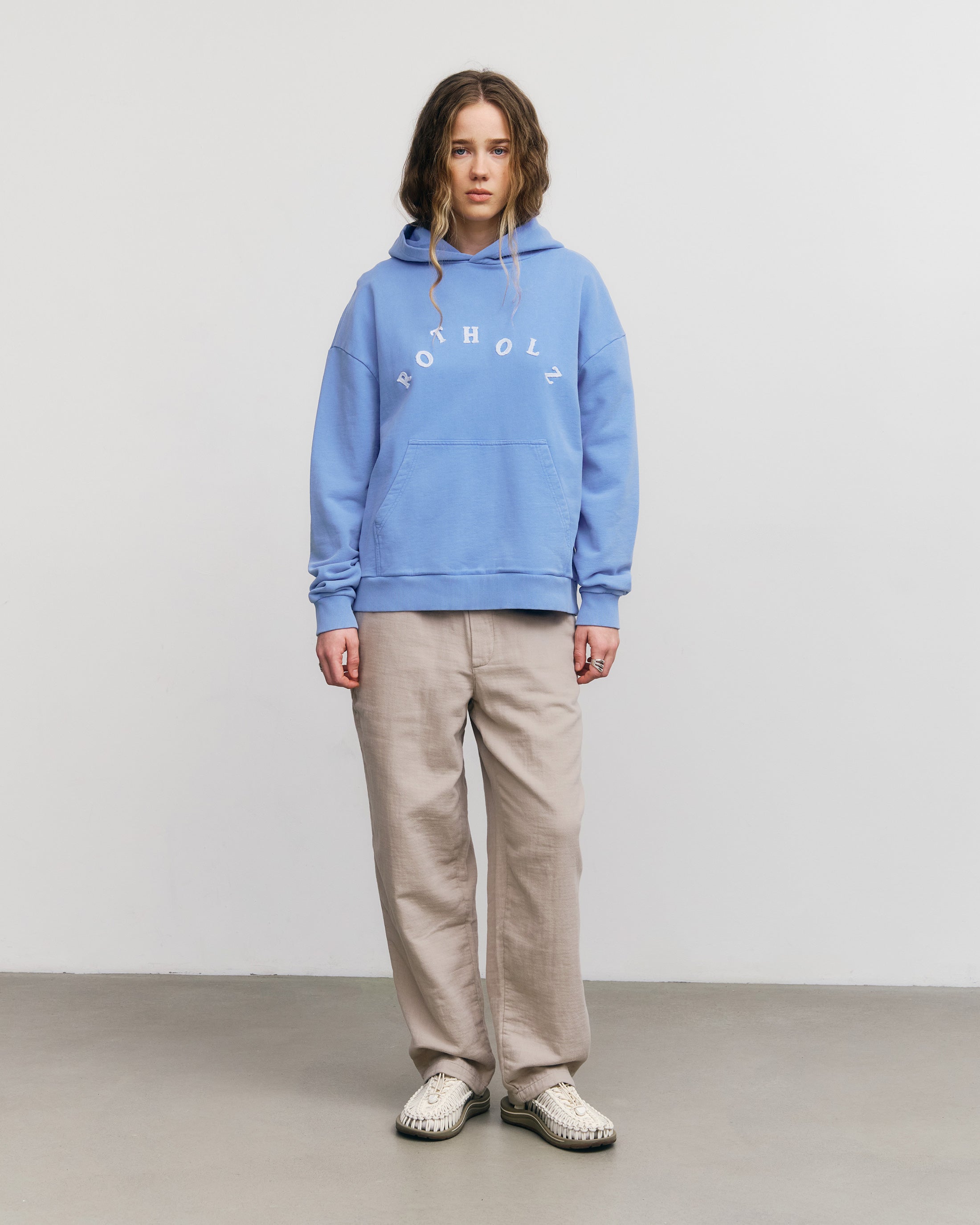 Logo Hoodie Organic Cotton - Light Blue
