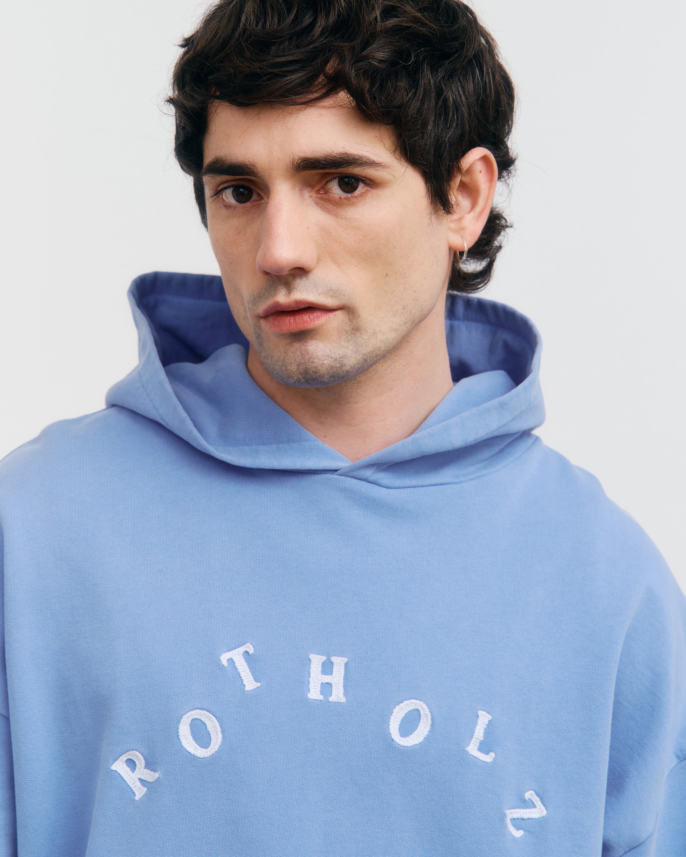 Logo Hoodie Bio Baumwolle - Hellblau