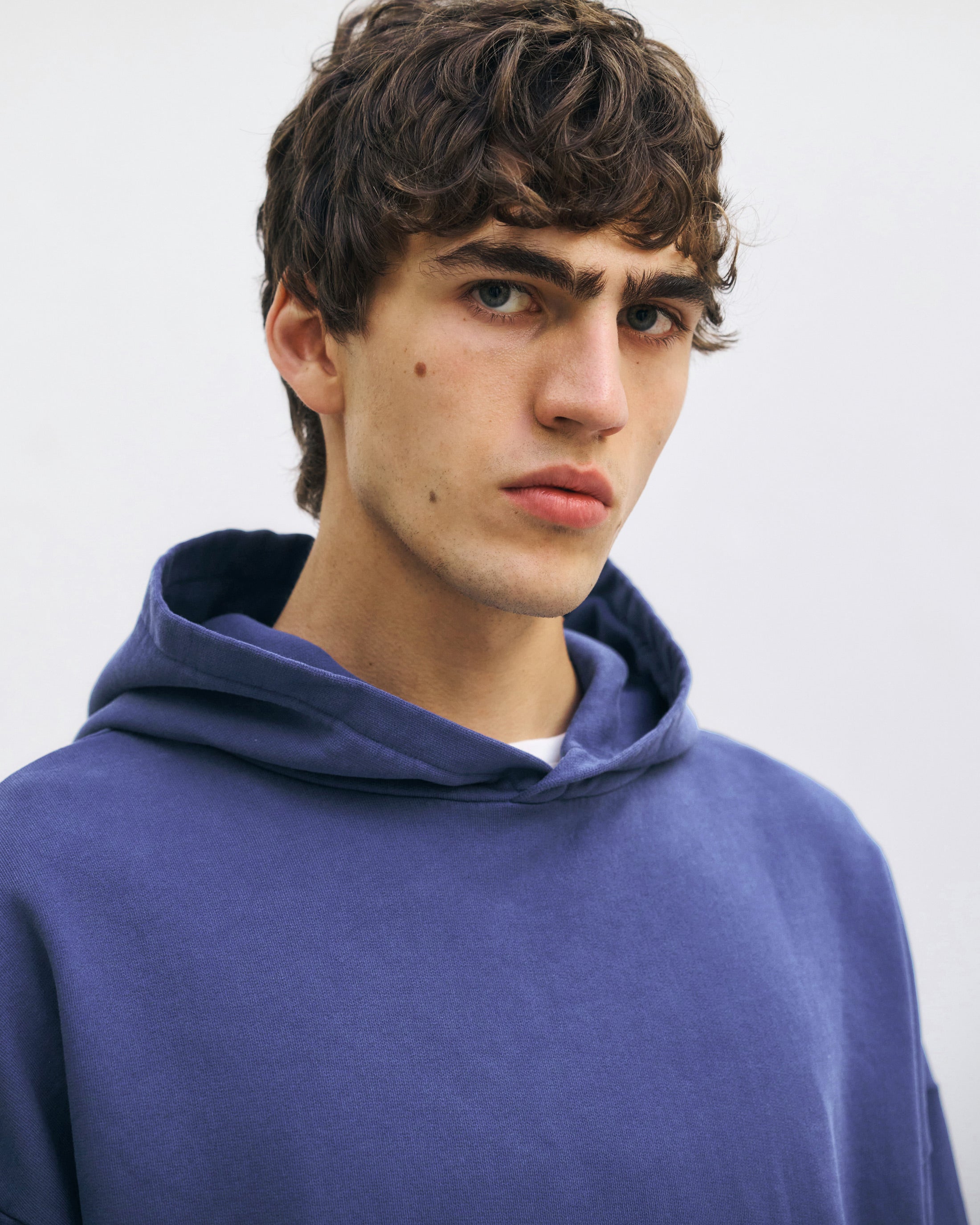 Logo Hoodie Organic Cotton - Blue