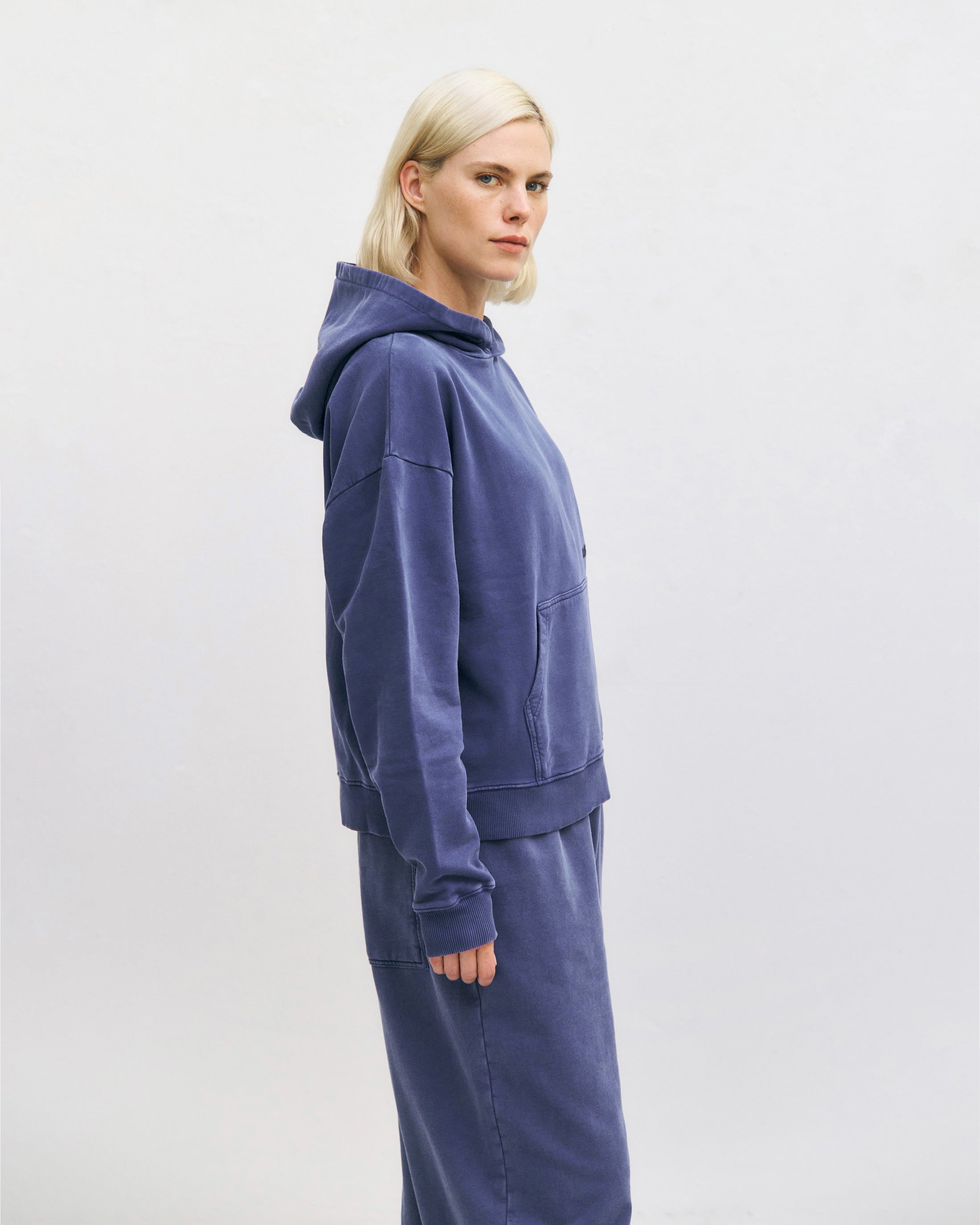 Logo Hoodie Organic Cotton - Blue