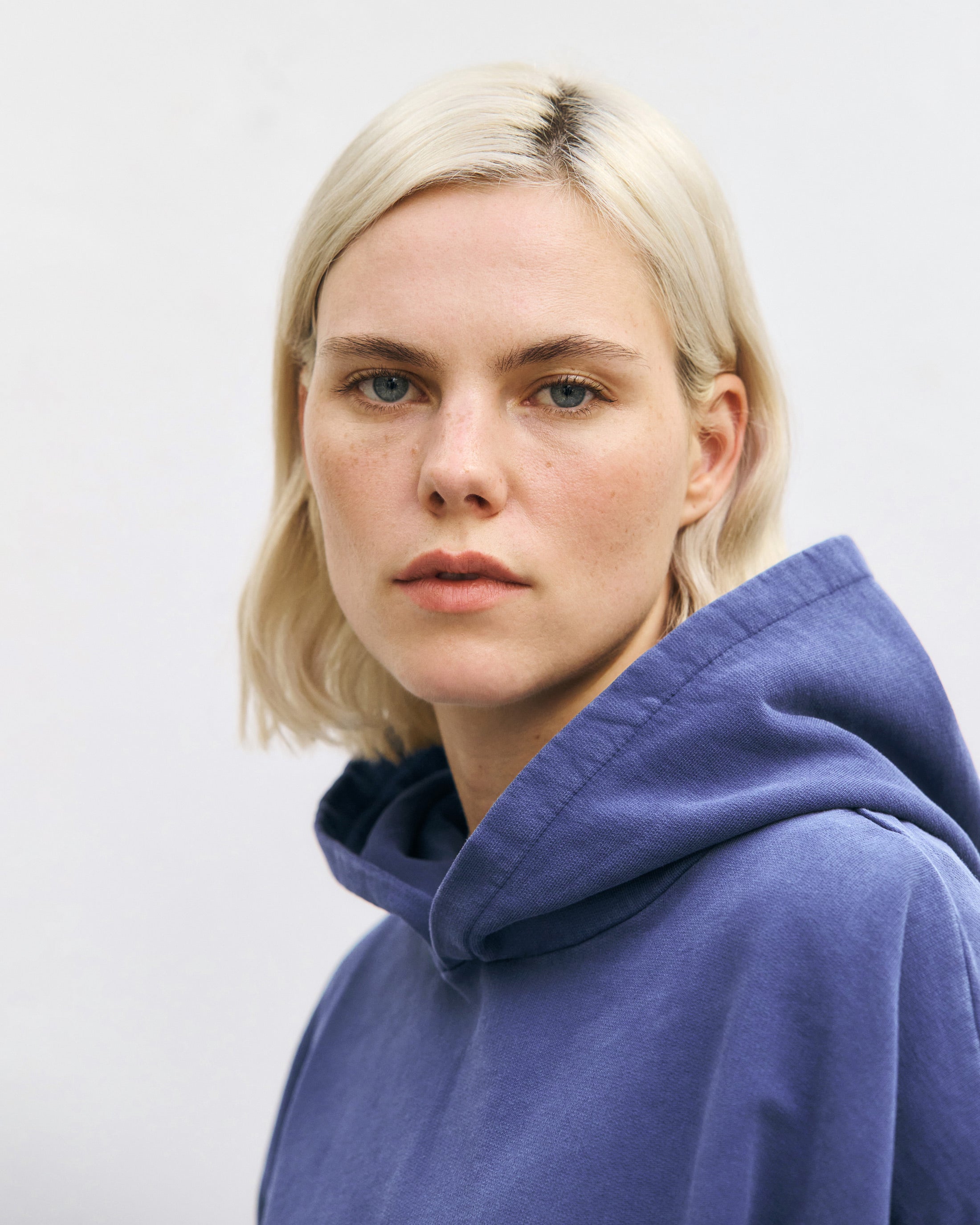 Logo Hoodie Organic Cotton - Blue