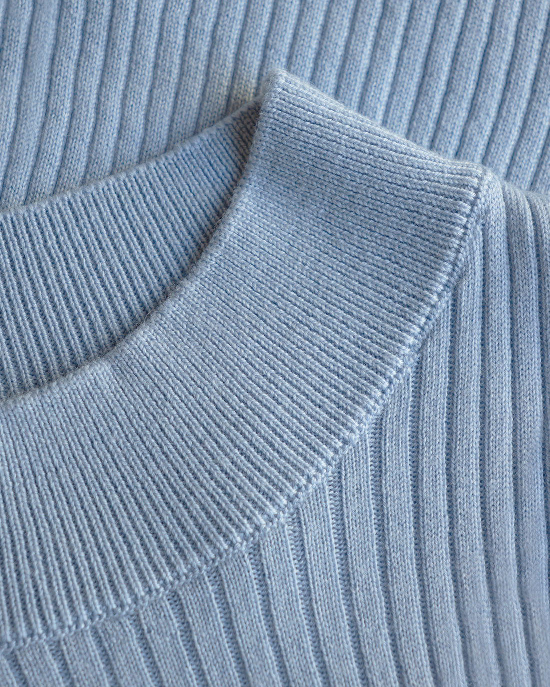 Knitted Merino Wool Vest - Light Blue