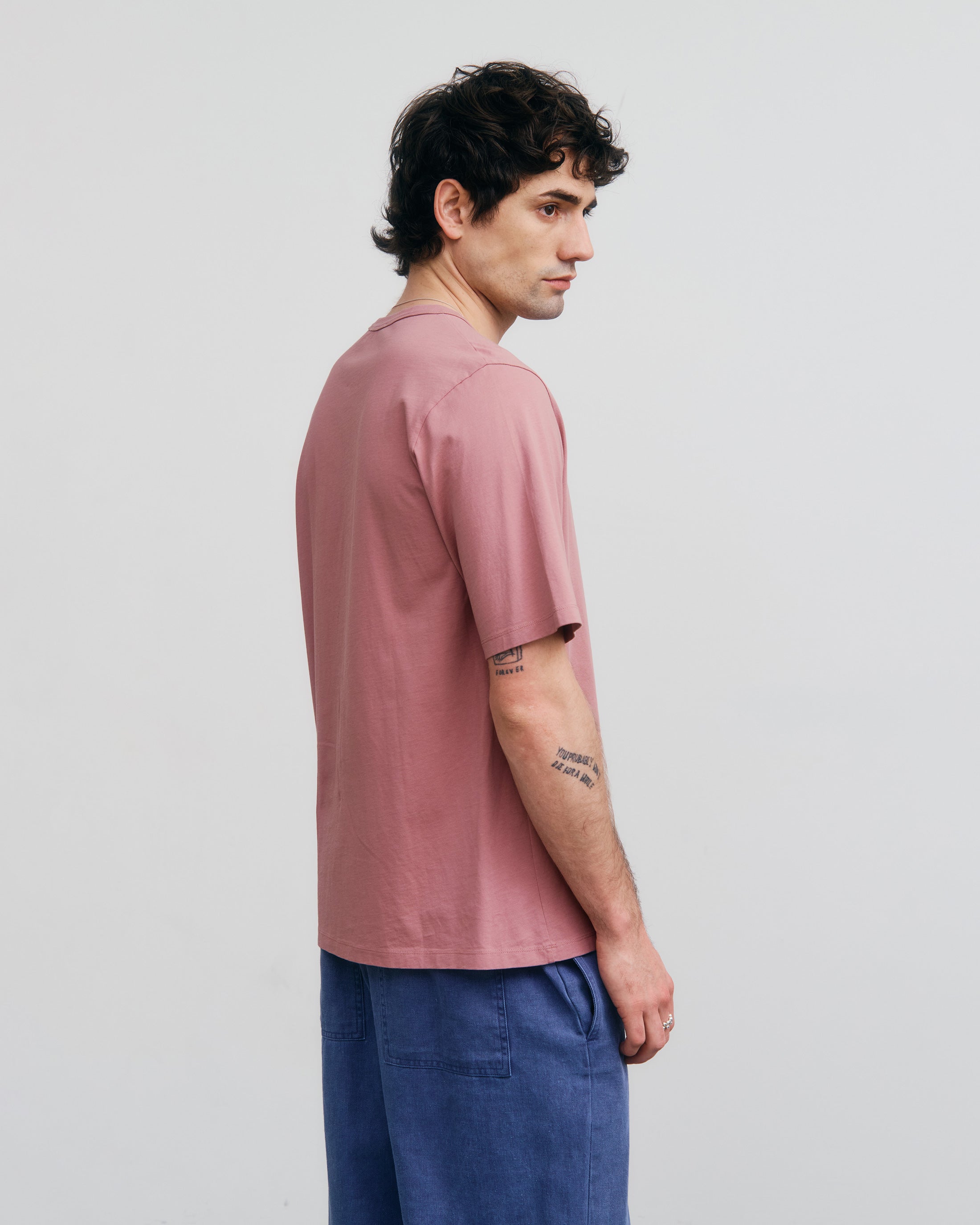 T-Shirt with Logo Print - Pink