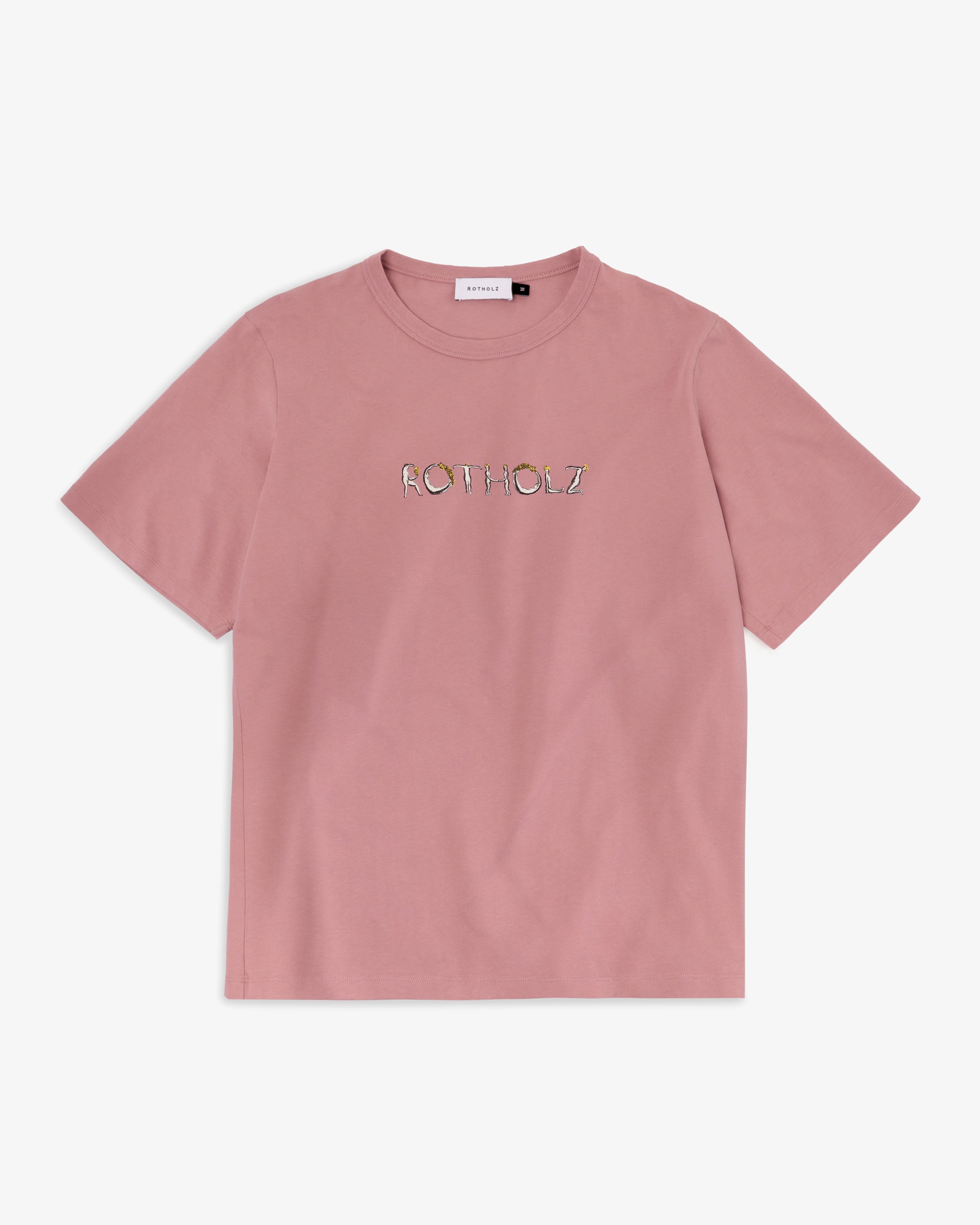 T-Shirt with Logo Print - Pink