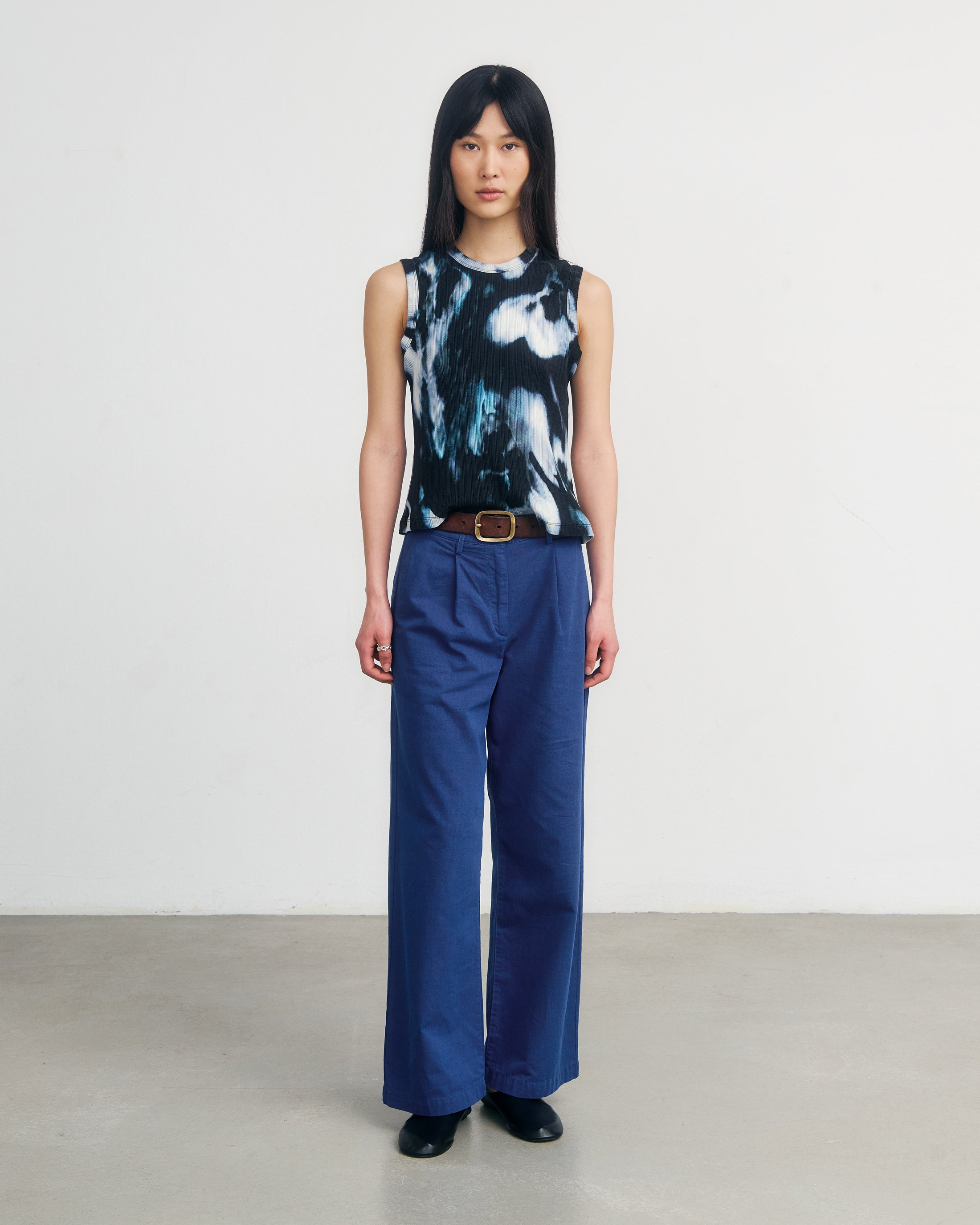 Ribbed Organic Cotton Top - Tie Dye