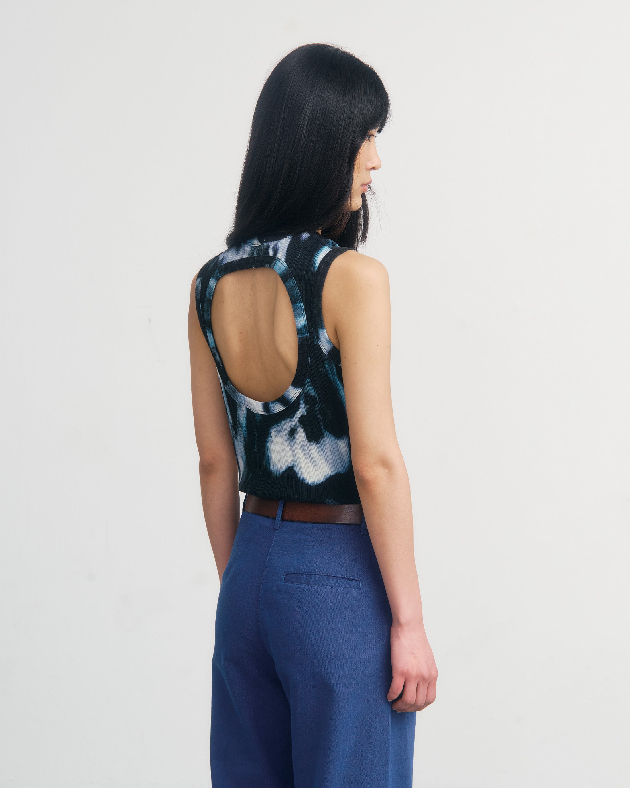 Ribbed Organic Cotton Top - Tie Dye