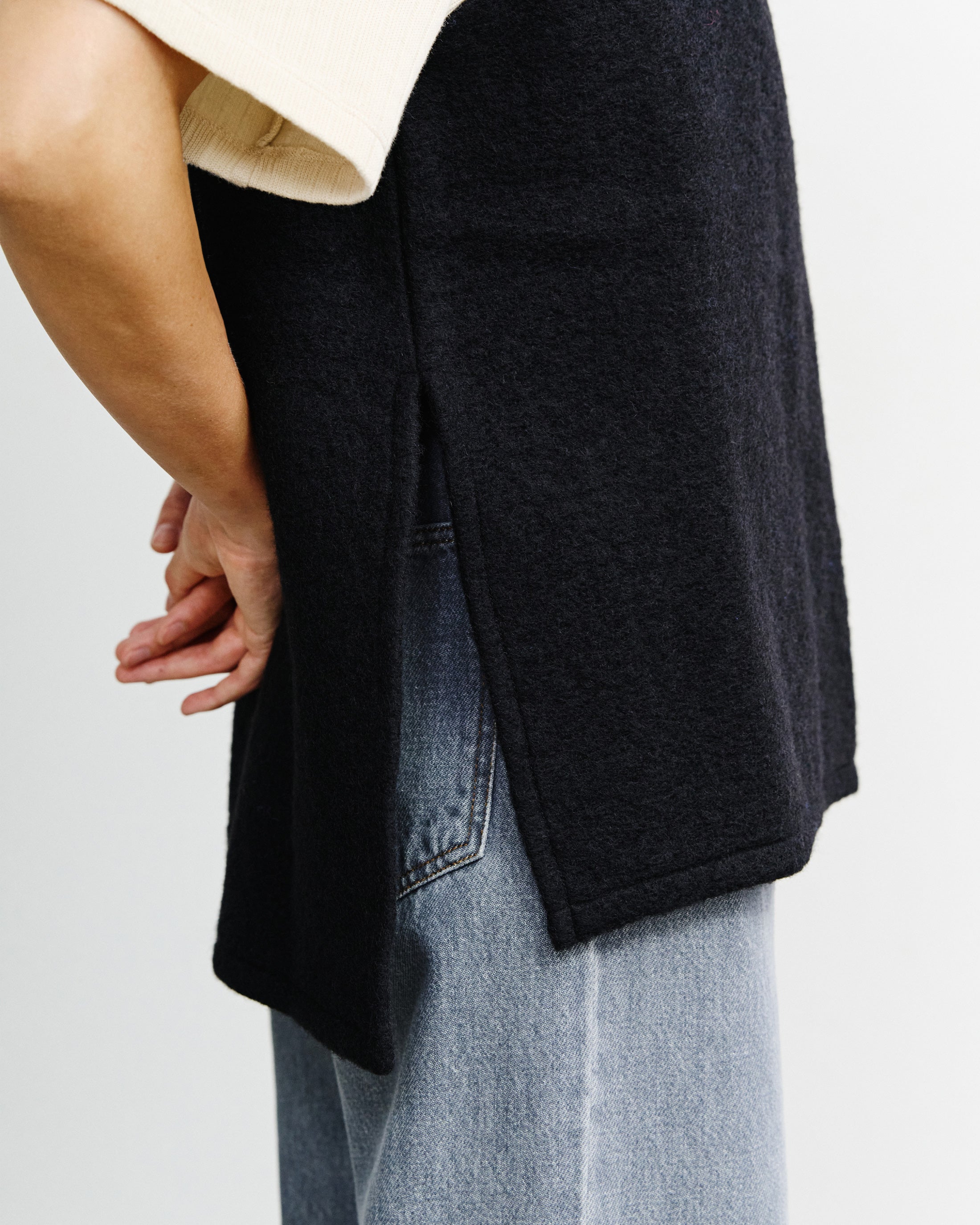 Oversized Vest - True Black FW26