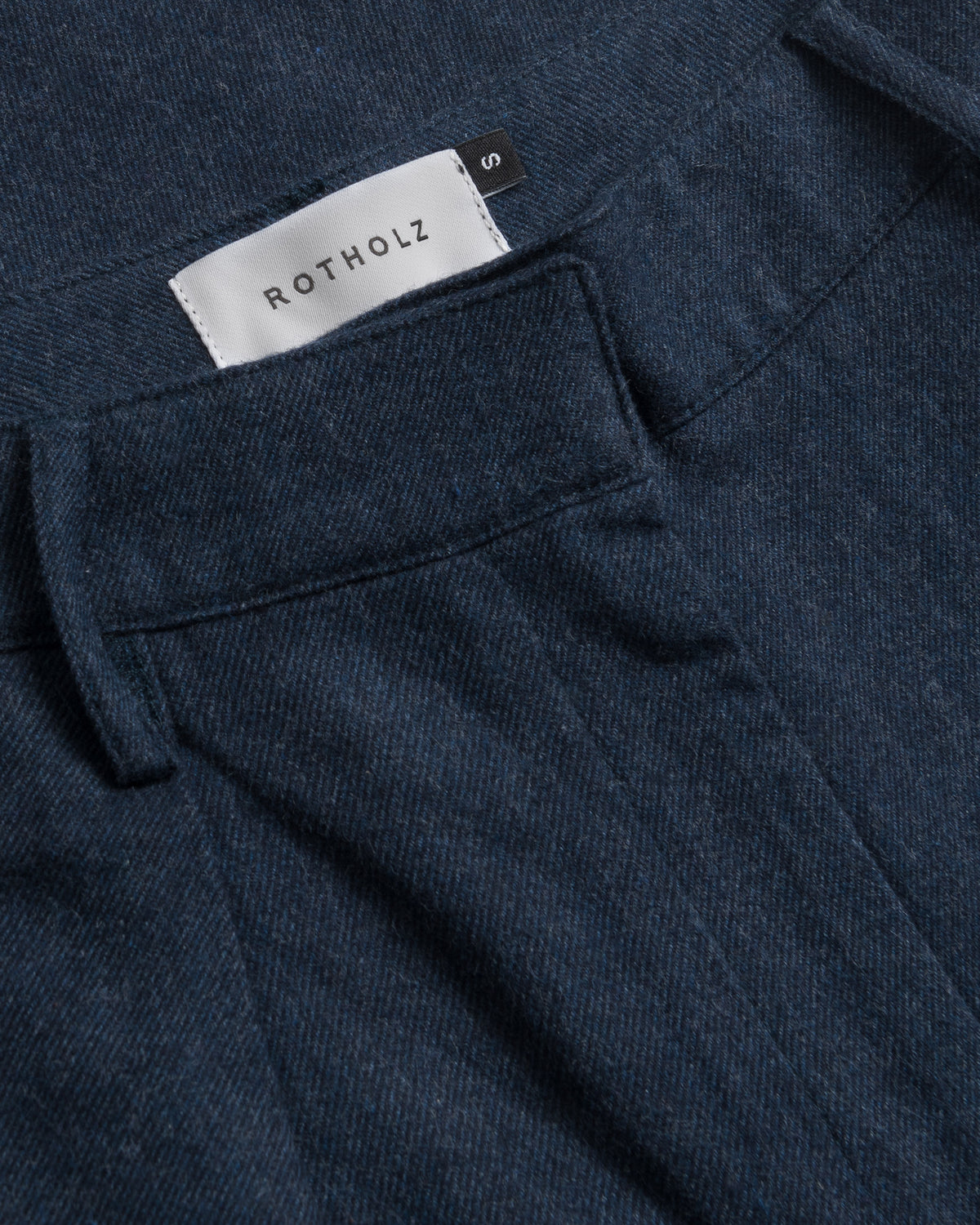 High-Waist Flannel Pant Organic Cotton - Dark Blue
