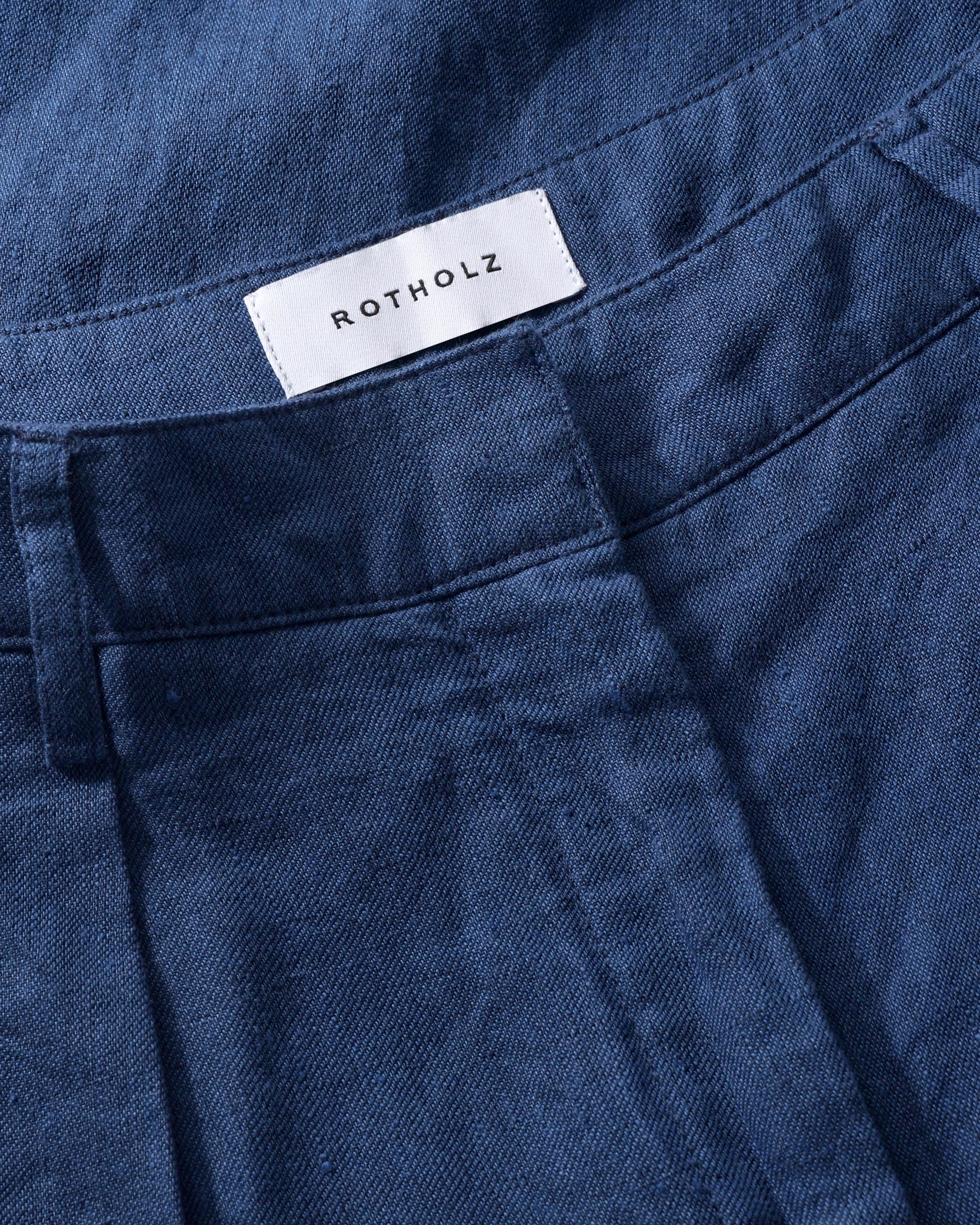 High Waist Hose Bio Baumwolle - Blau