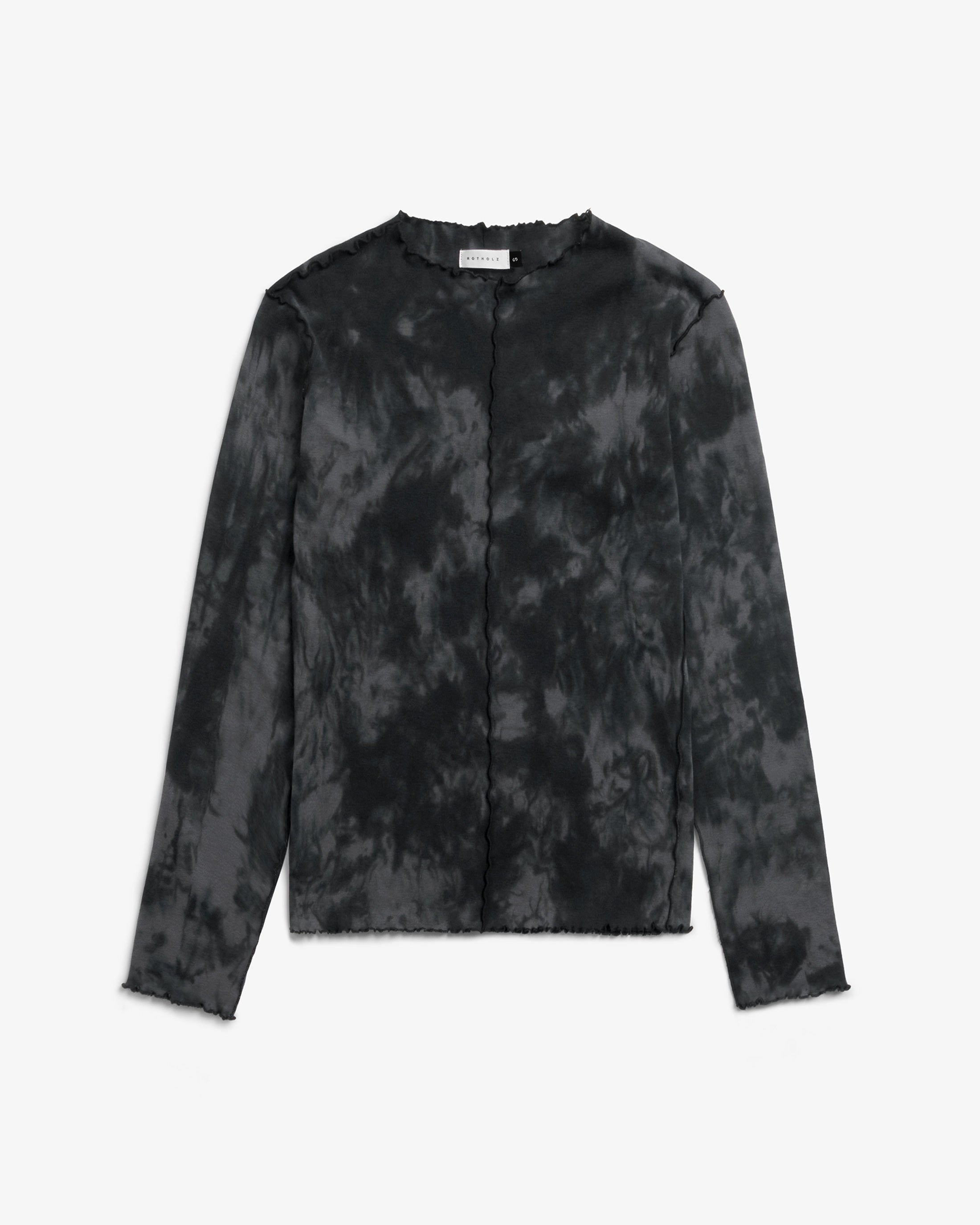 Pin-Tucked Long-Sleeve Organic Cotton - Batik Black