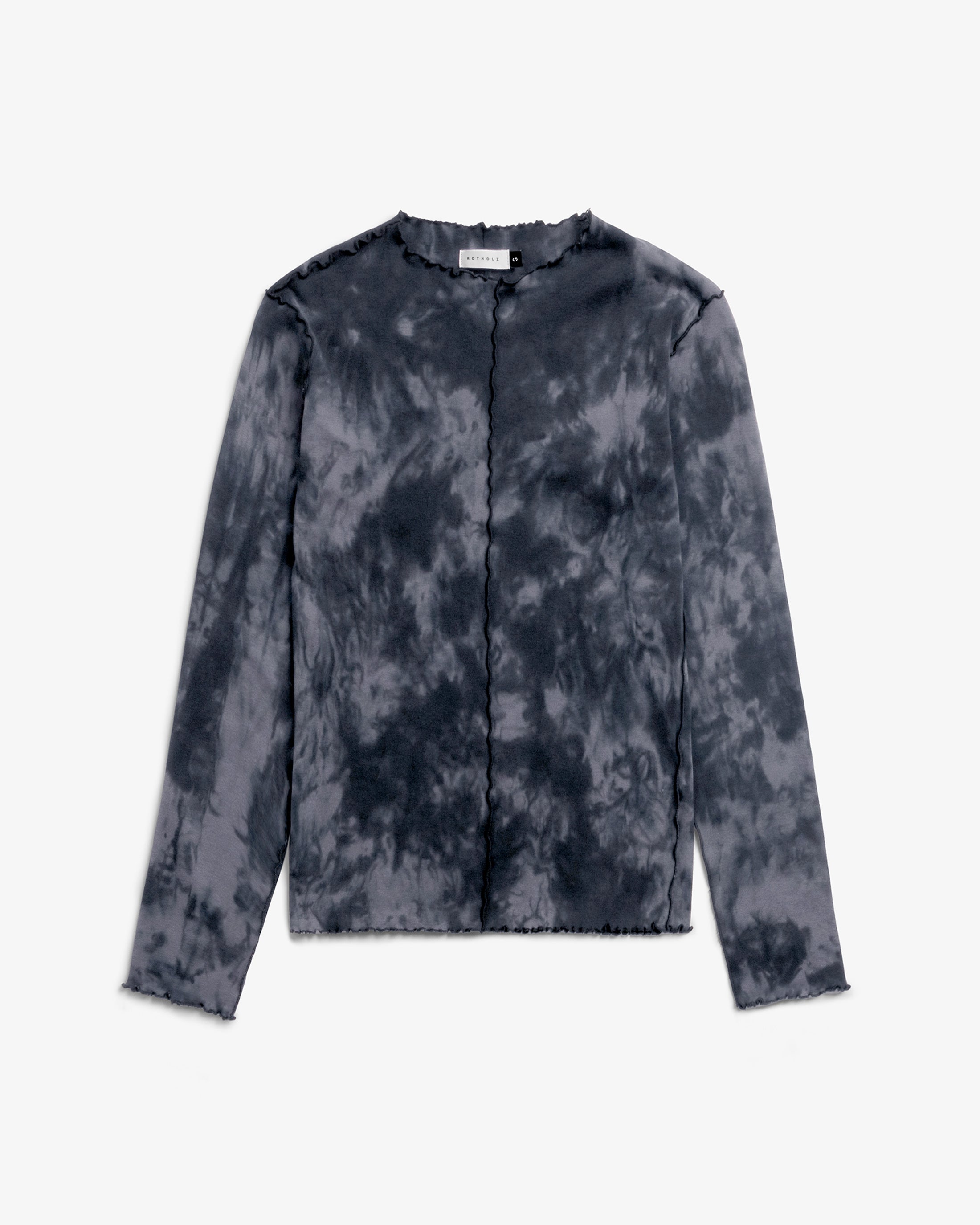 Pin-Tucked Long-Sleeve Organic Cotton - Batik Black
