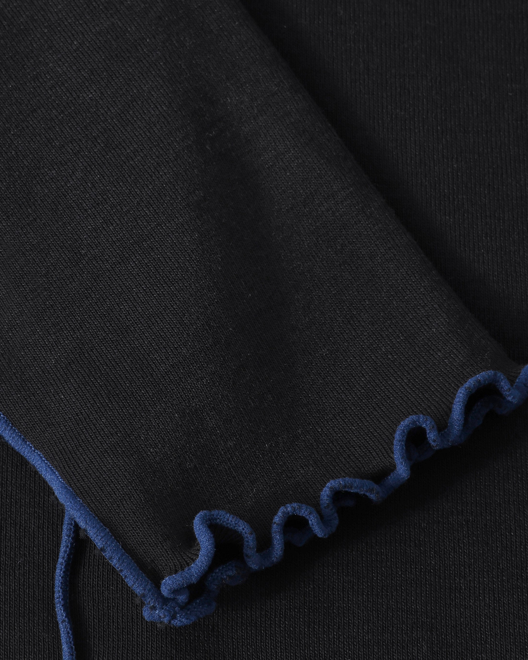 Pin-Tucked Longsleeve Organic Cotton - True Black