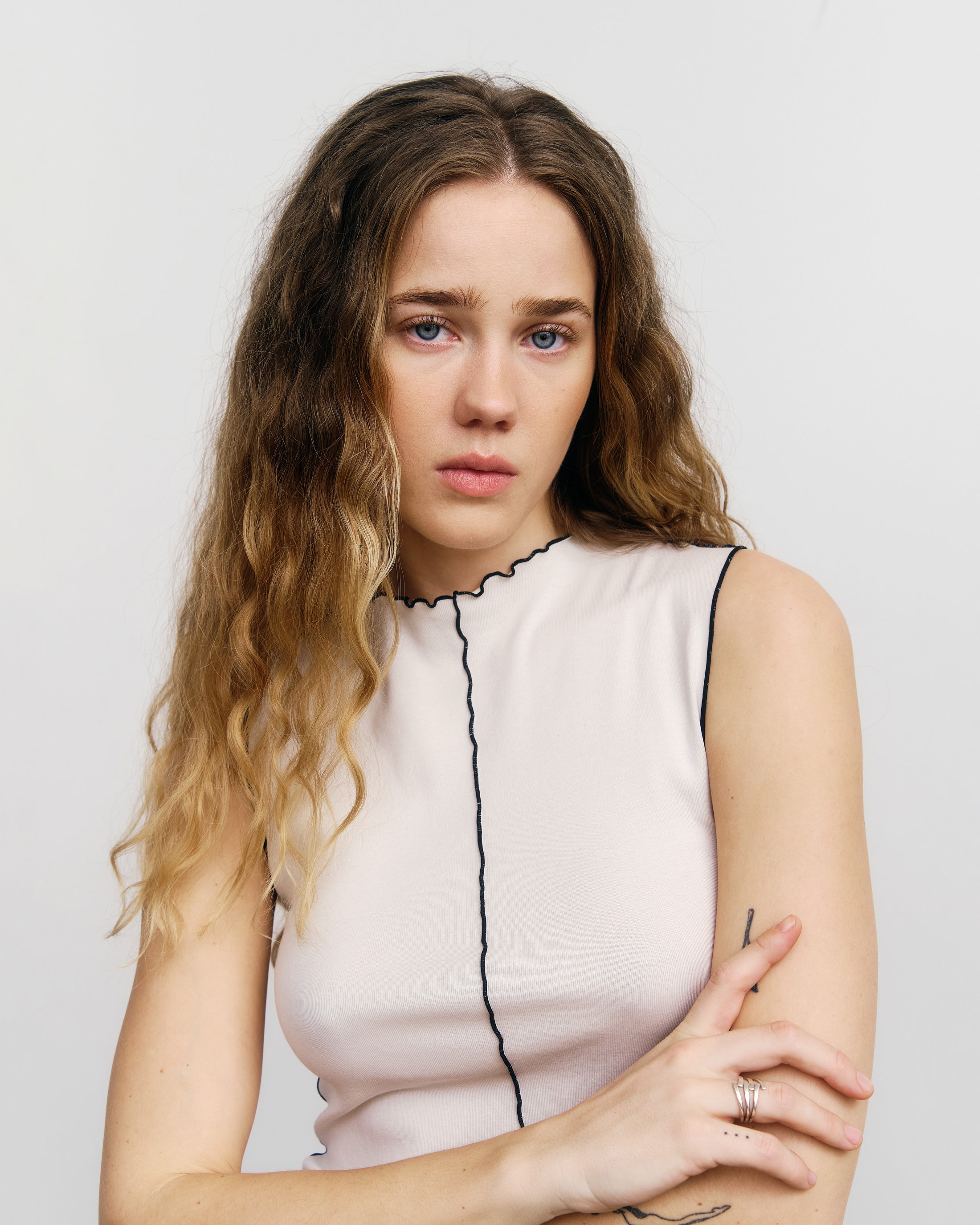 Pin-Tucked Top Organic Cotton - Nature White