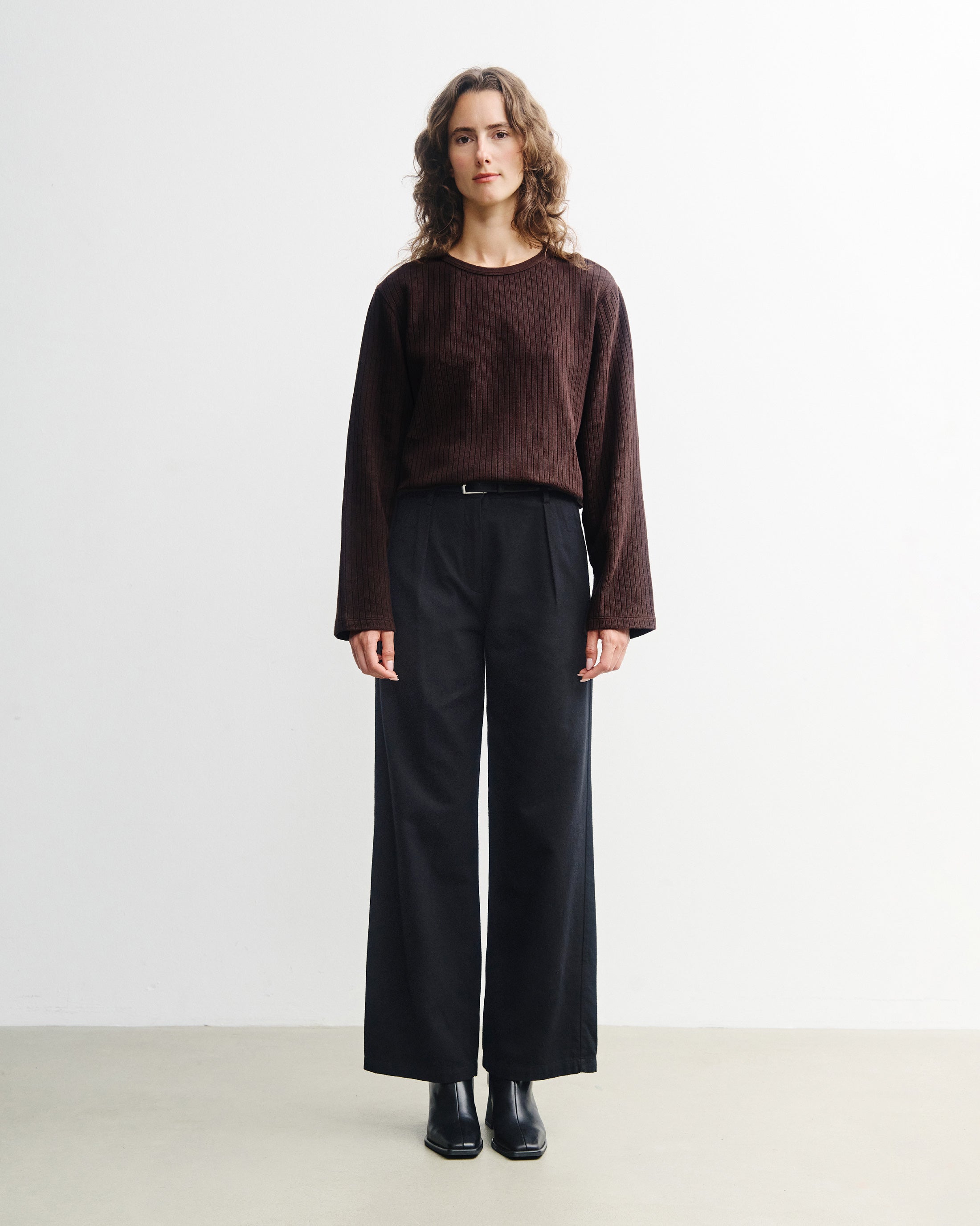 Oversize Longsleeve Organic Cotton - Brown