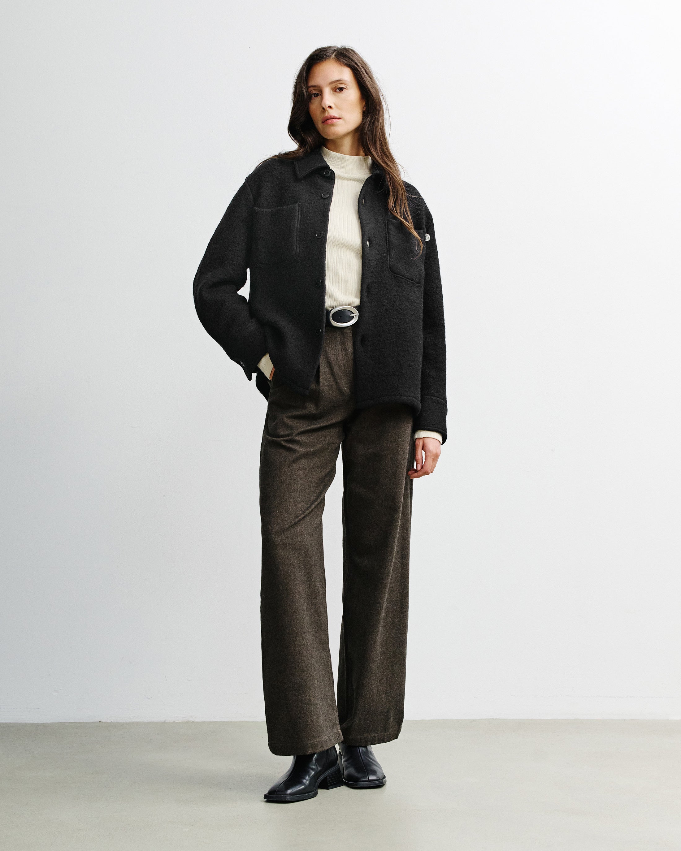 Relaxed Overshirt - True Black FW26