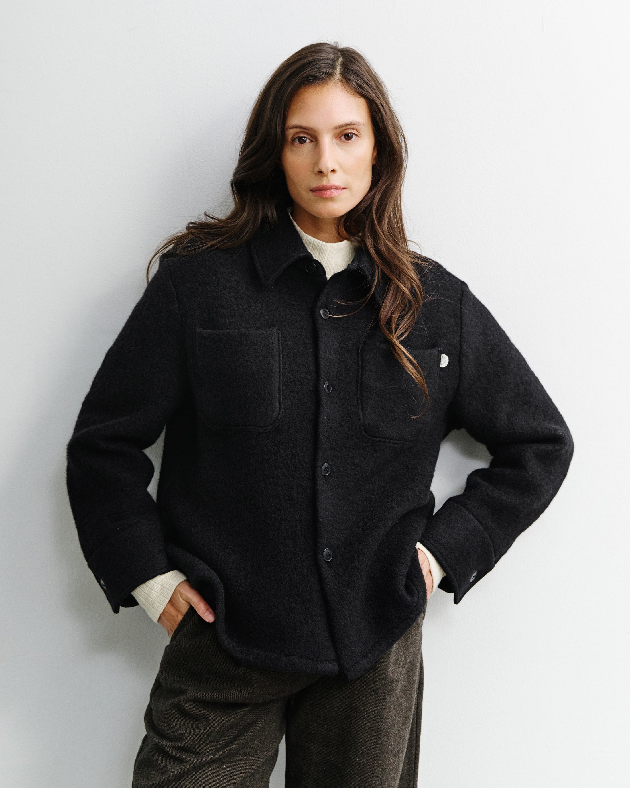 Relaxed Overshirt - True Black FW26