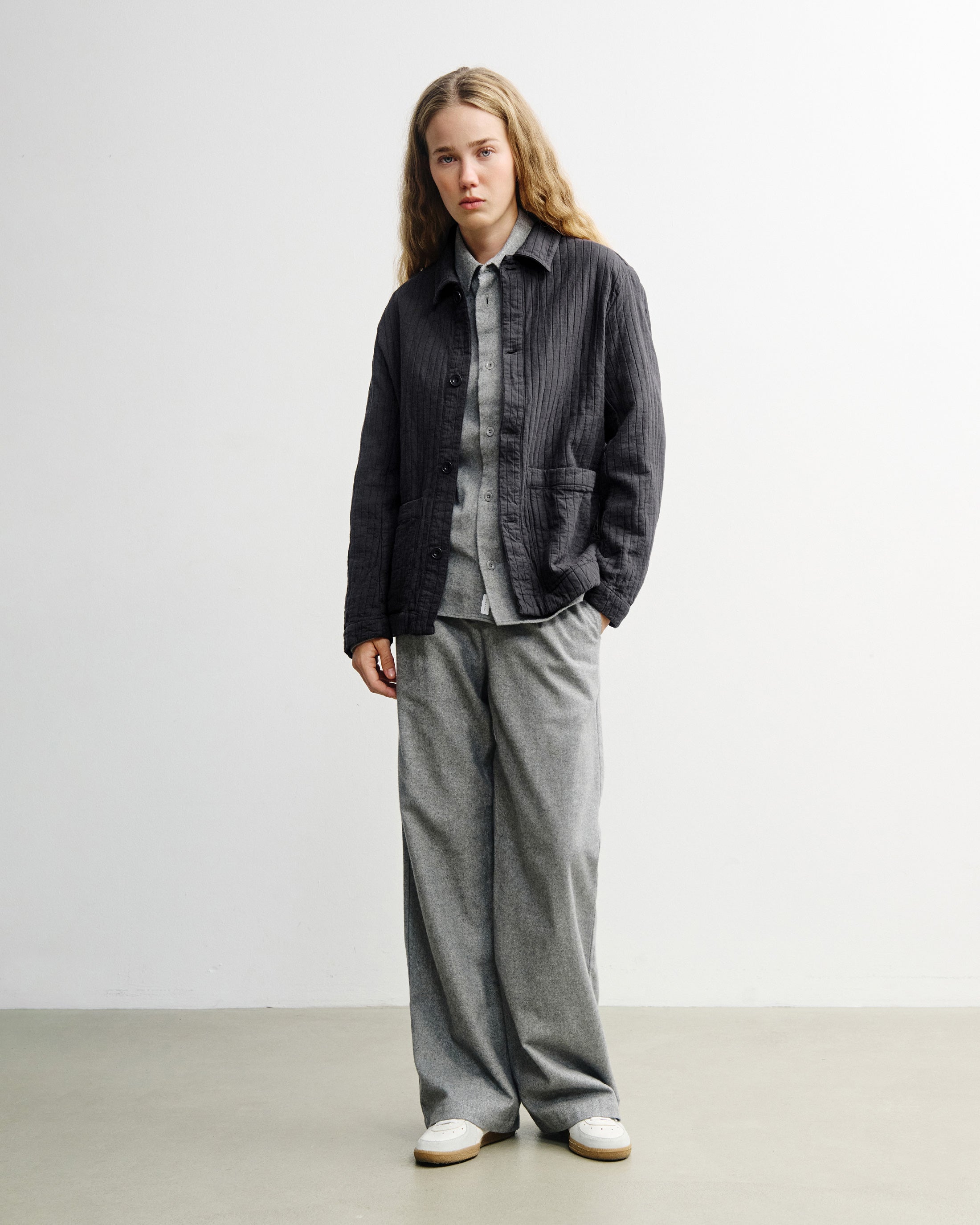 Workwear Jacket Ribbed Organic Cotton - Anthracite