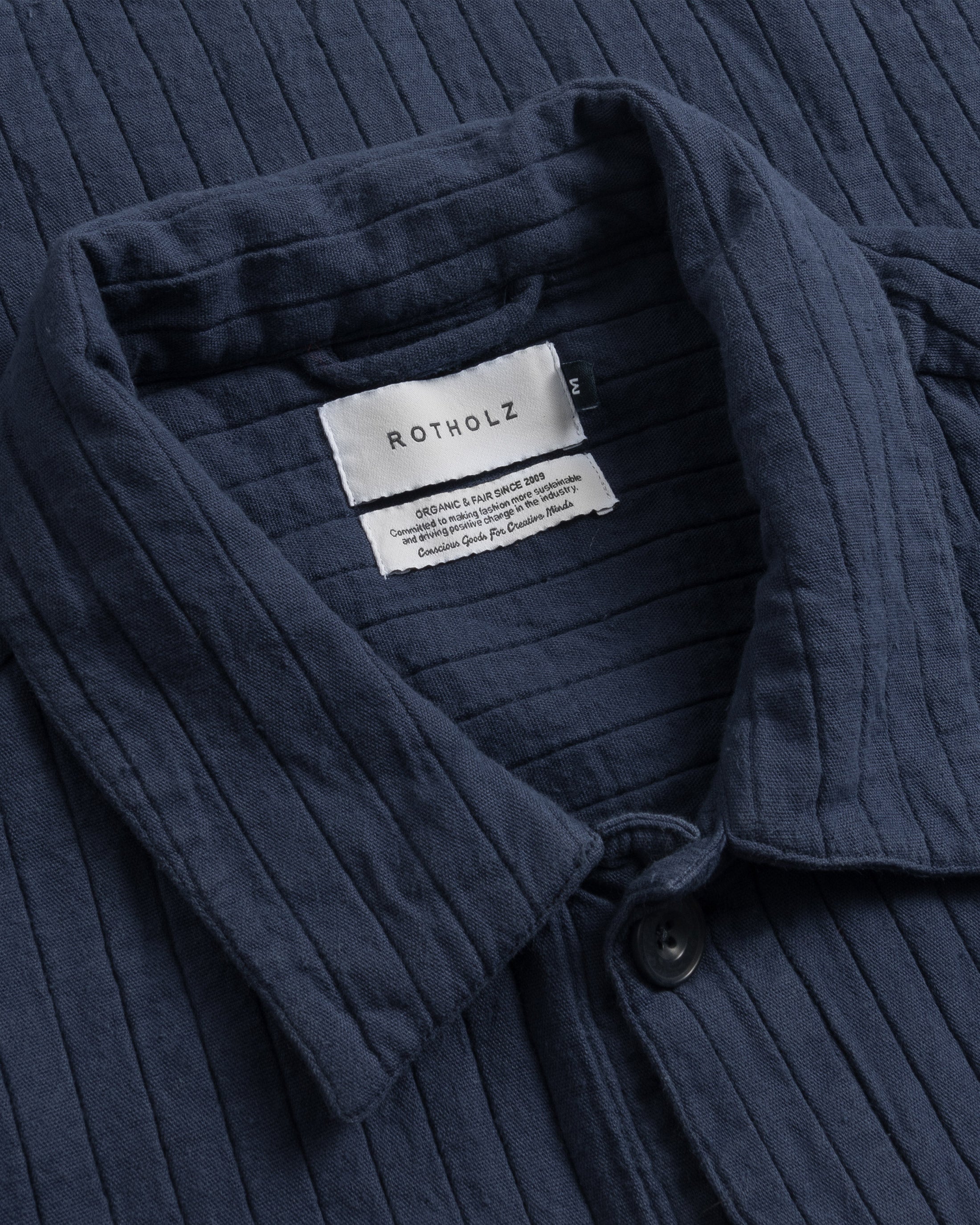 Workwear Jacket Ribb Organic Cotton - Blue