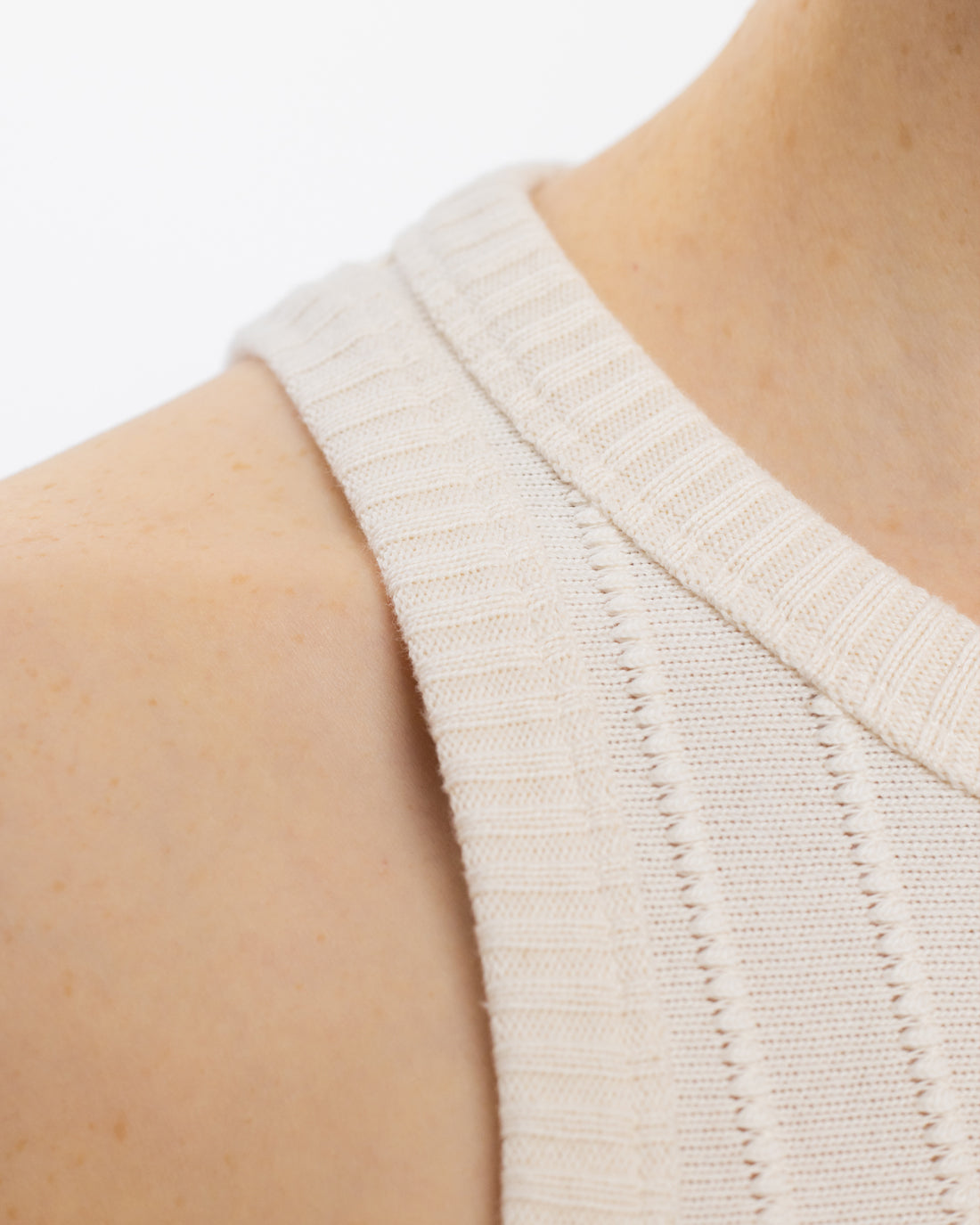 Knit dress organic cotton - Cream