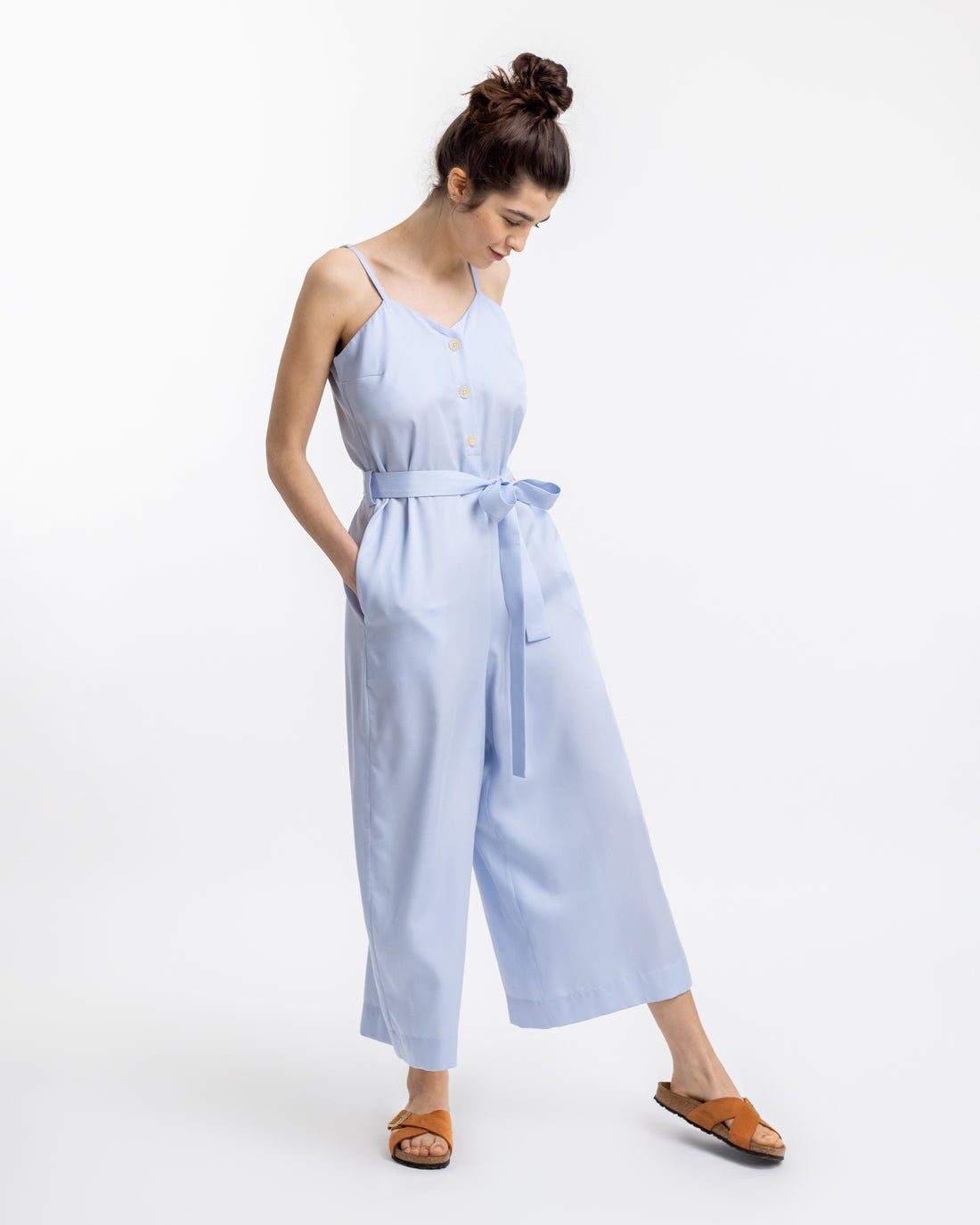 Lyocell jumpsuit, light blue